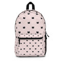 Pink Cat Silhouette Backpack – Cute Minimalist Kitty Pattern School Bag