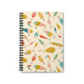 Fishing Lures Pattern Spiral Notebook — Cute Retro Bait Design, Ruled Journal for Anglers & Outdoors Lovers