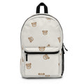 Cute Teddy Bear Pattern Backpack — Kids’ Neutral Animal Print School Bag
