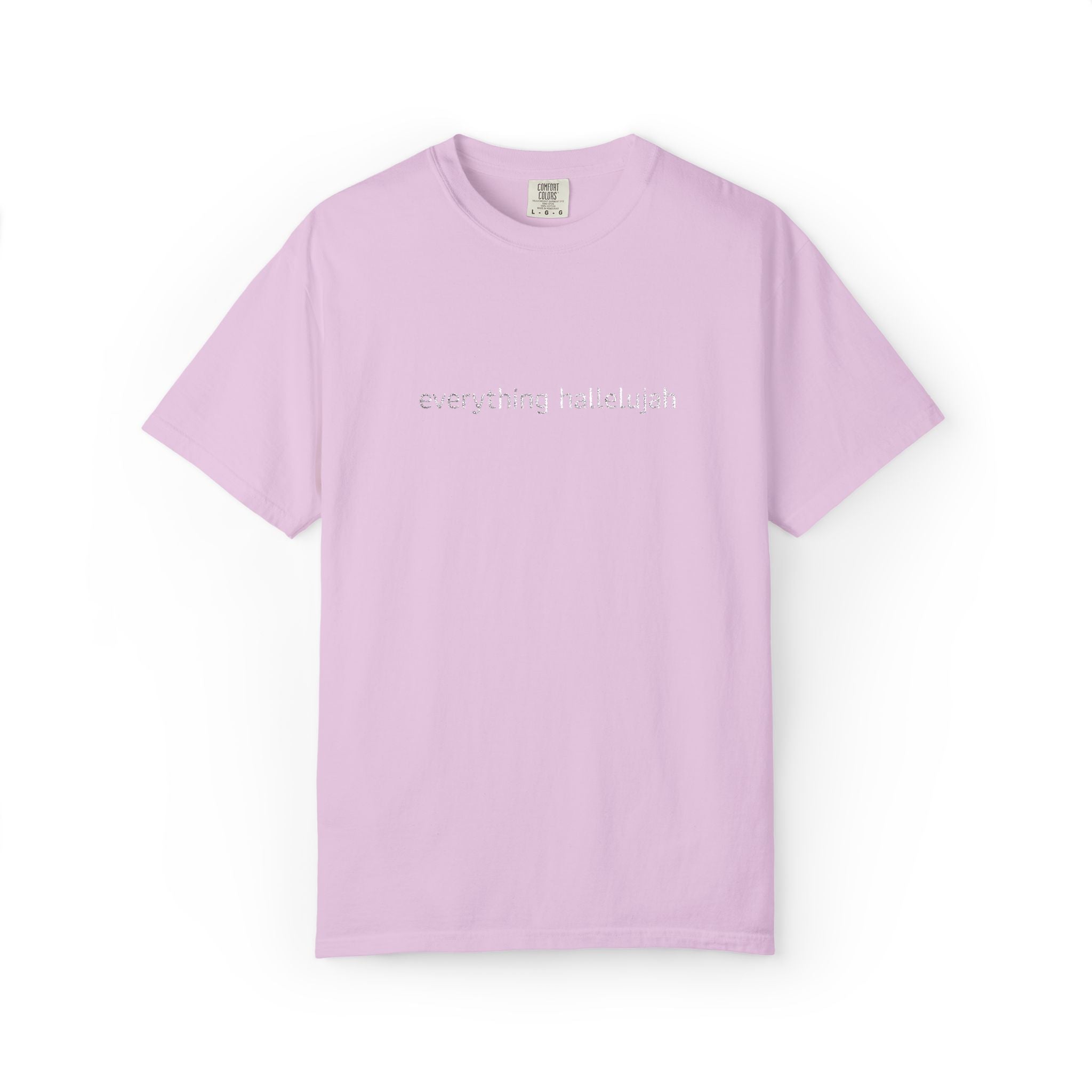 Everything Hallelujah embroidered T-shirt | religious typography, gospel