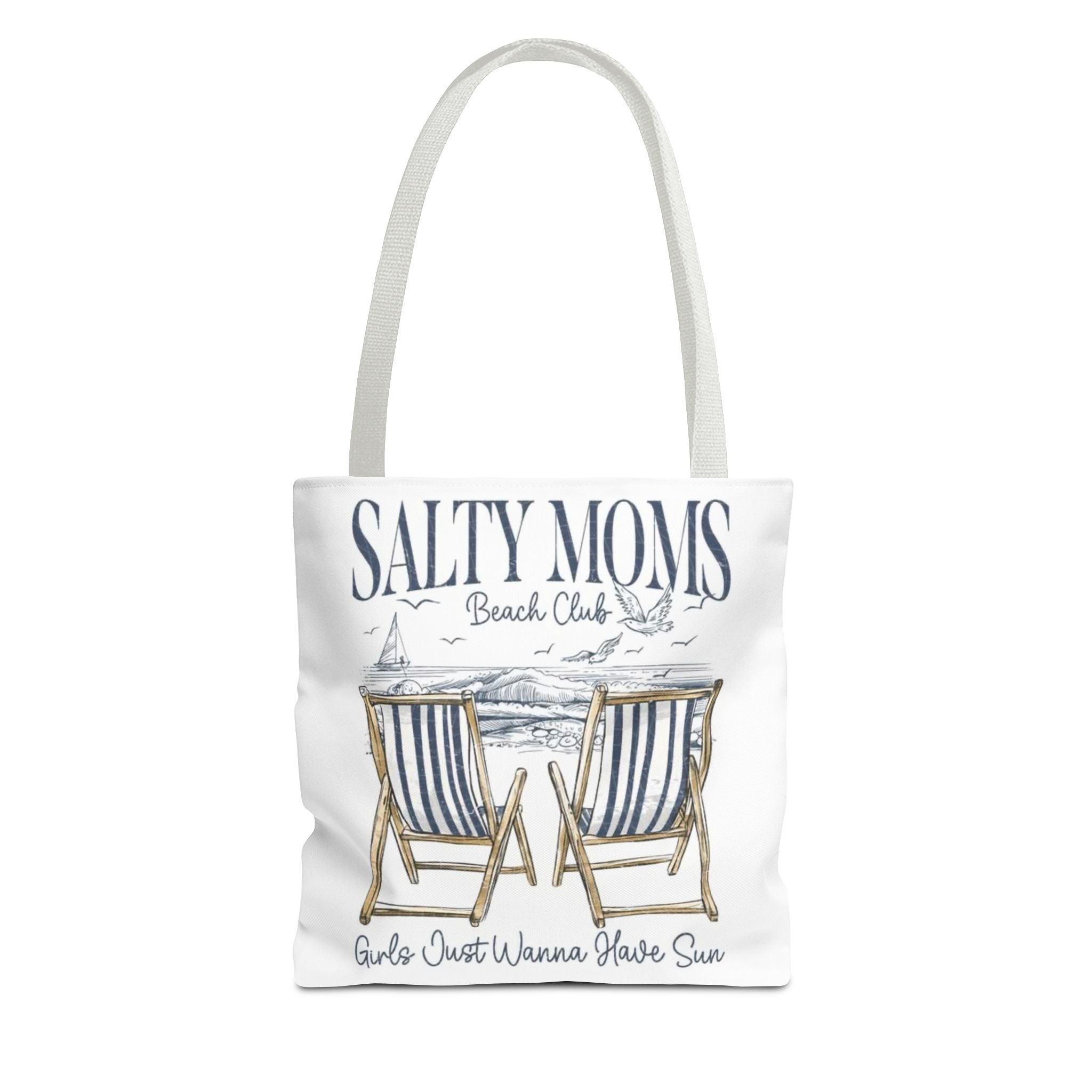 Salty Moms Beach Club Tote Bag – 'Girls Just Wanna Have Sun' Beach Tote