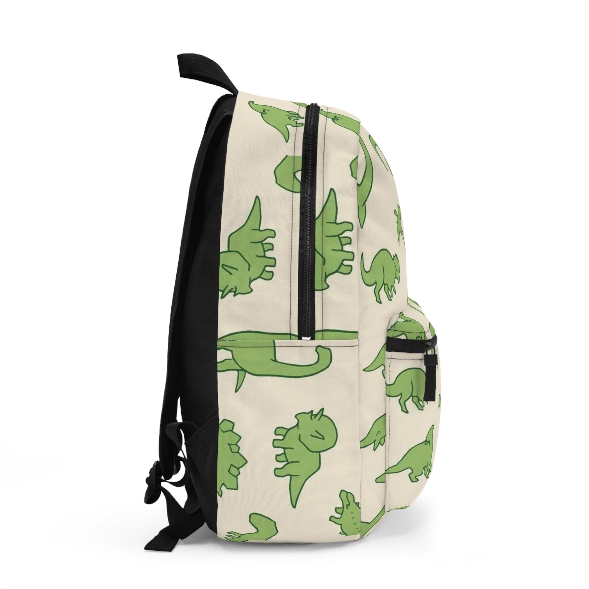 Cute Green Dinosaur Pattern Backpack — Kids' Dino School Backpack