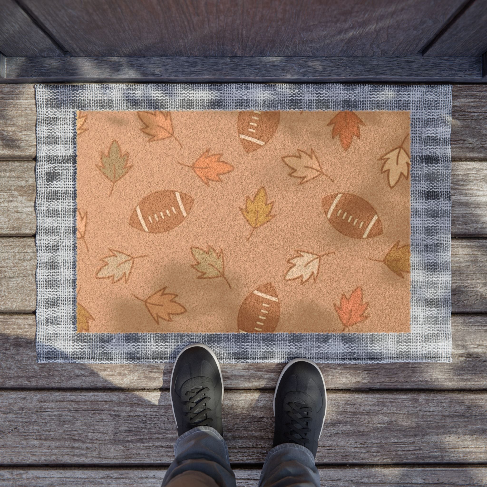 Autumn Football Welcome Mat