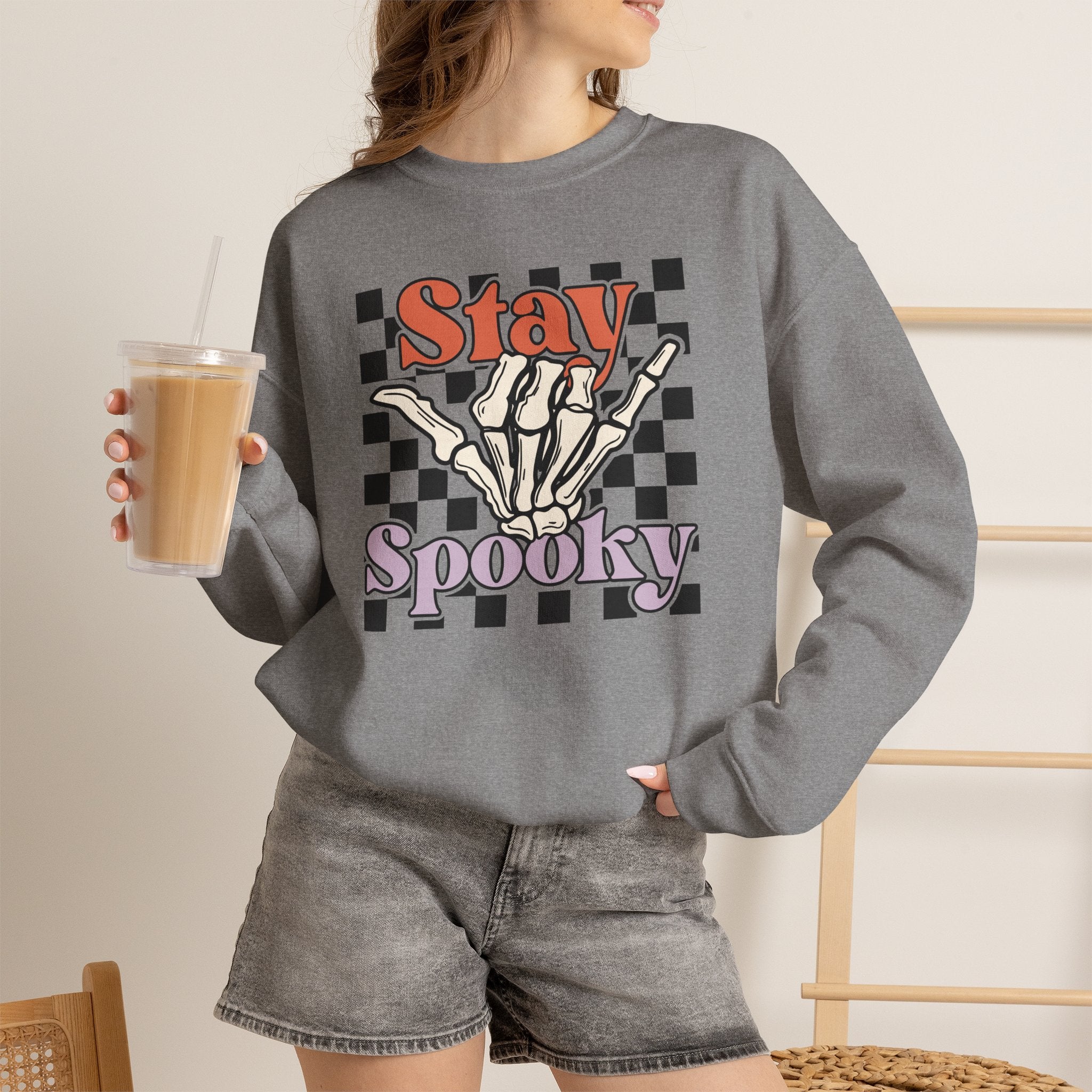 Stay Spooky Skeleton Crewneck