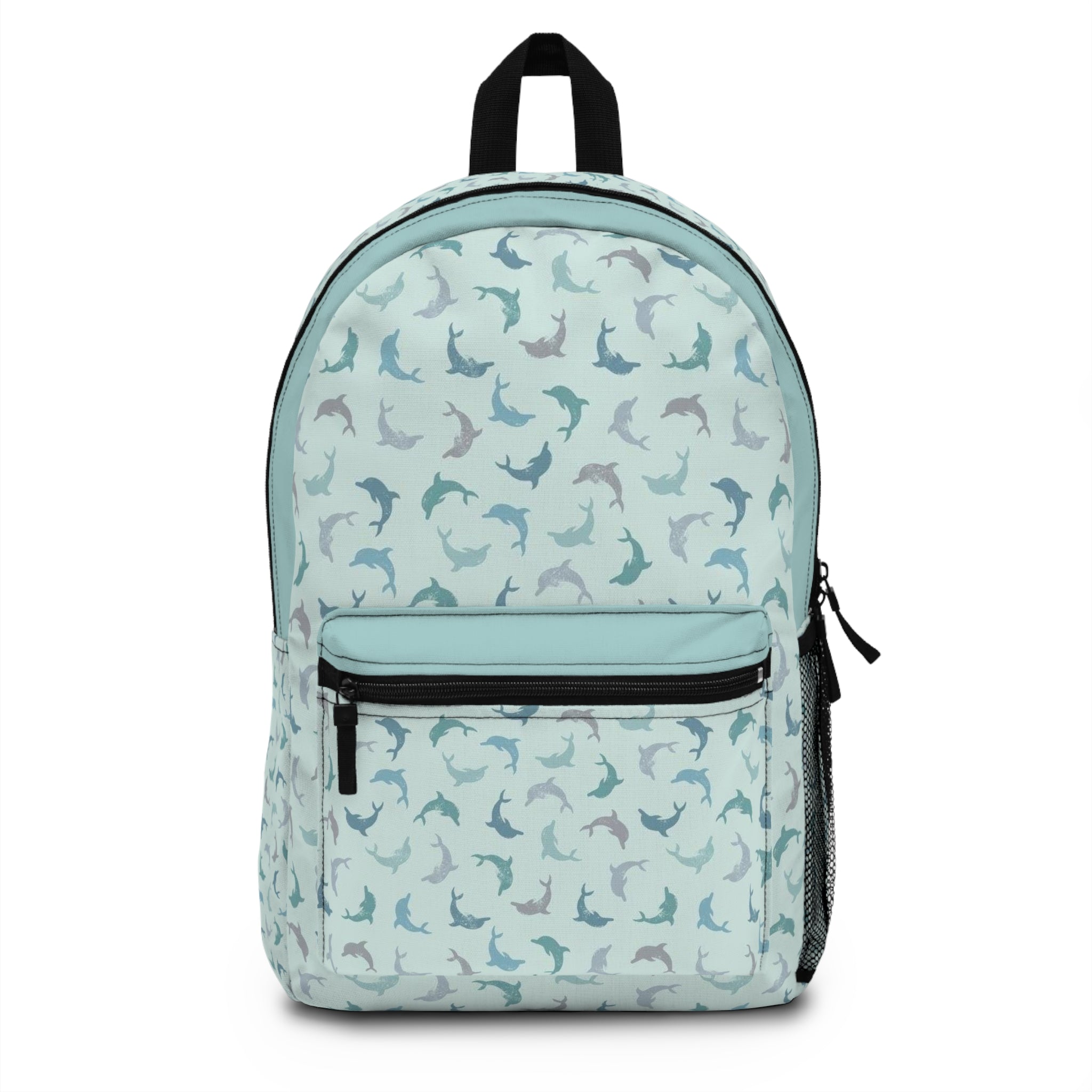 Aqua Shark Pattern Backpack — Cute Kids & Teen School Bag
