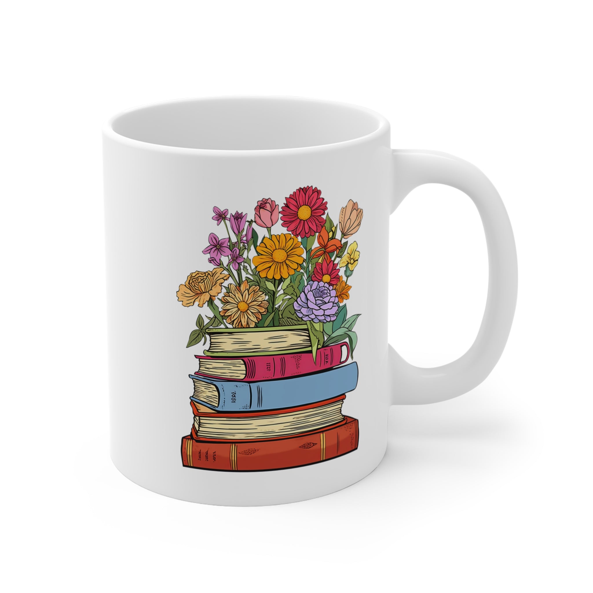 Floral Books Mug