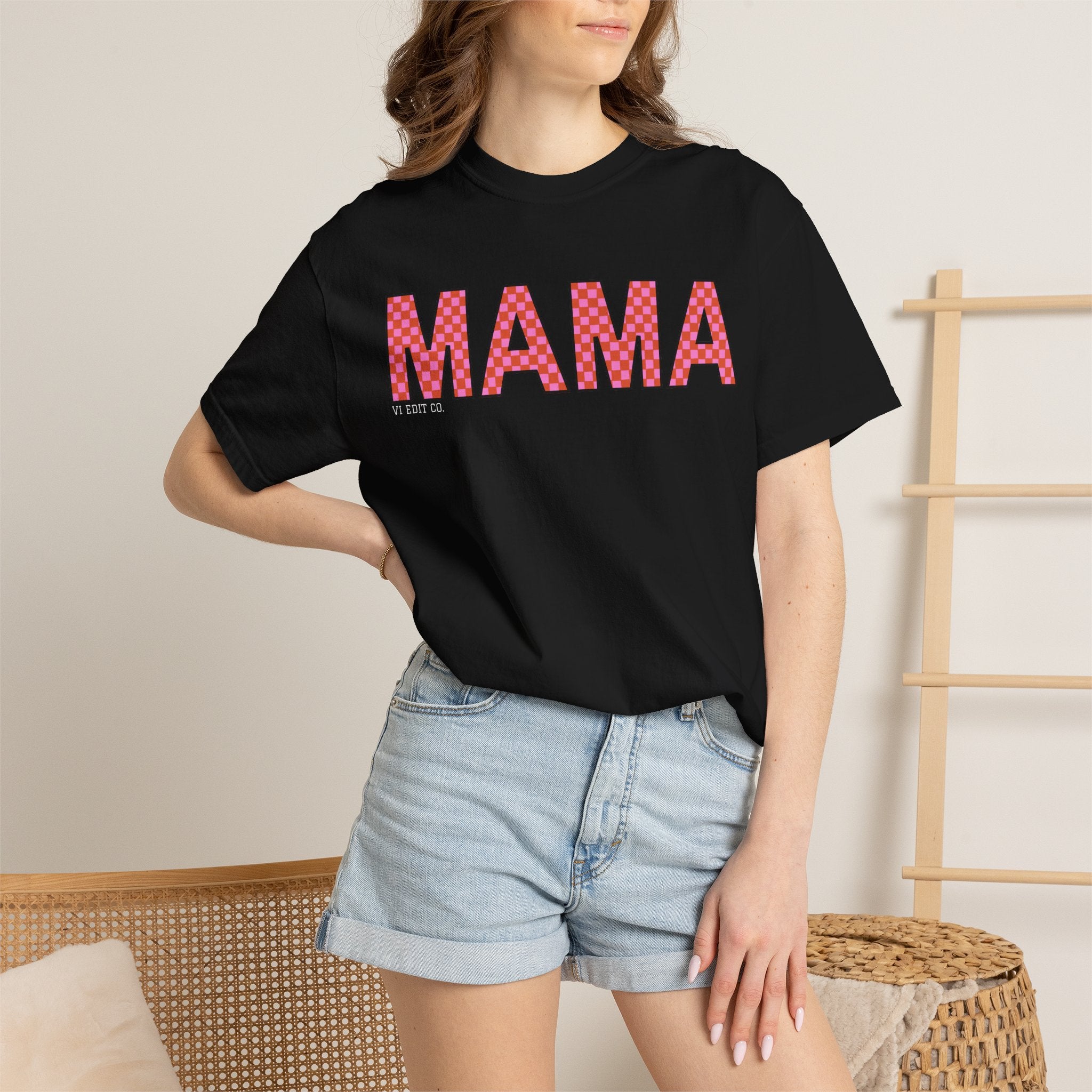 MAMA floral applique T-shirt | Mama graphic tee