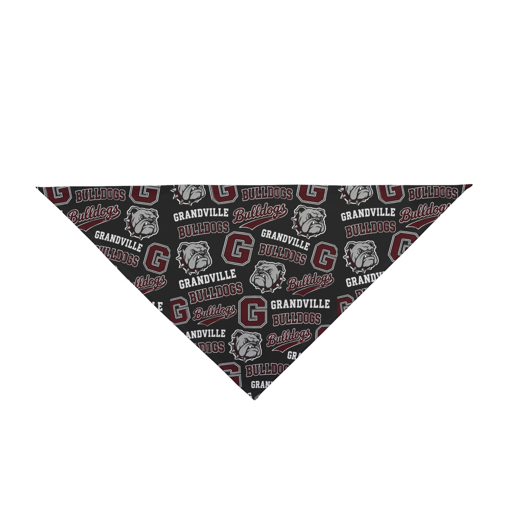 Grandville Bulldogs Pet Bandana – School Spirit Dog Bandana with Logo Pattern
