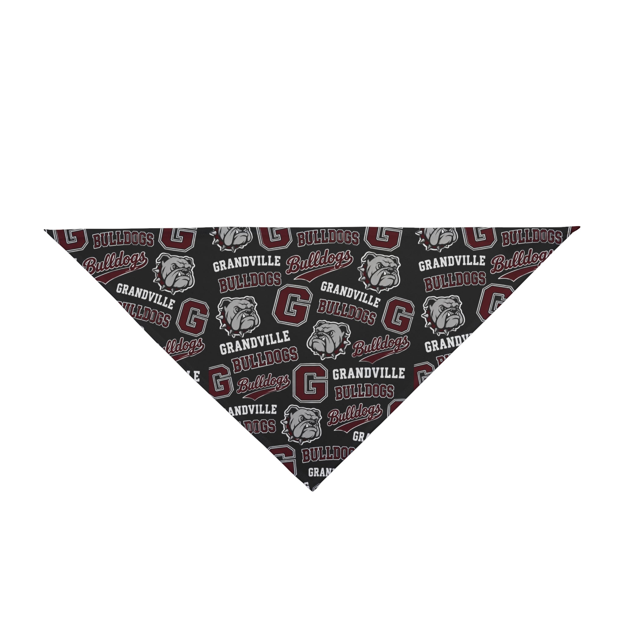 Grandville Bulldogs Pet Bandana – School Spirit Dog Bandana with Logo Pattern