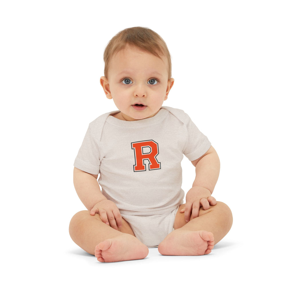 Infant One-Piece Bodysuit – Classic Red Varsity “R” Baby Jersey