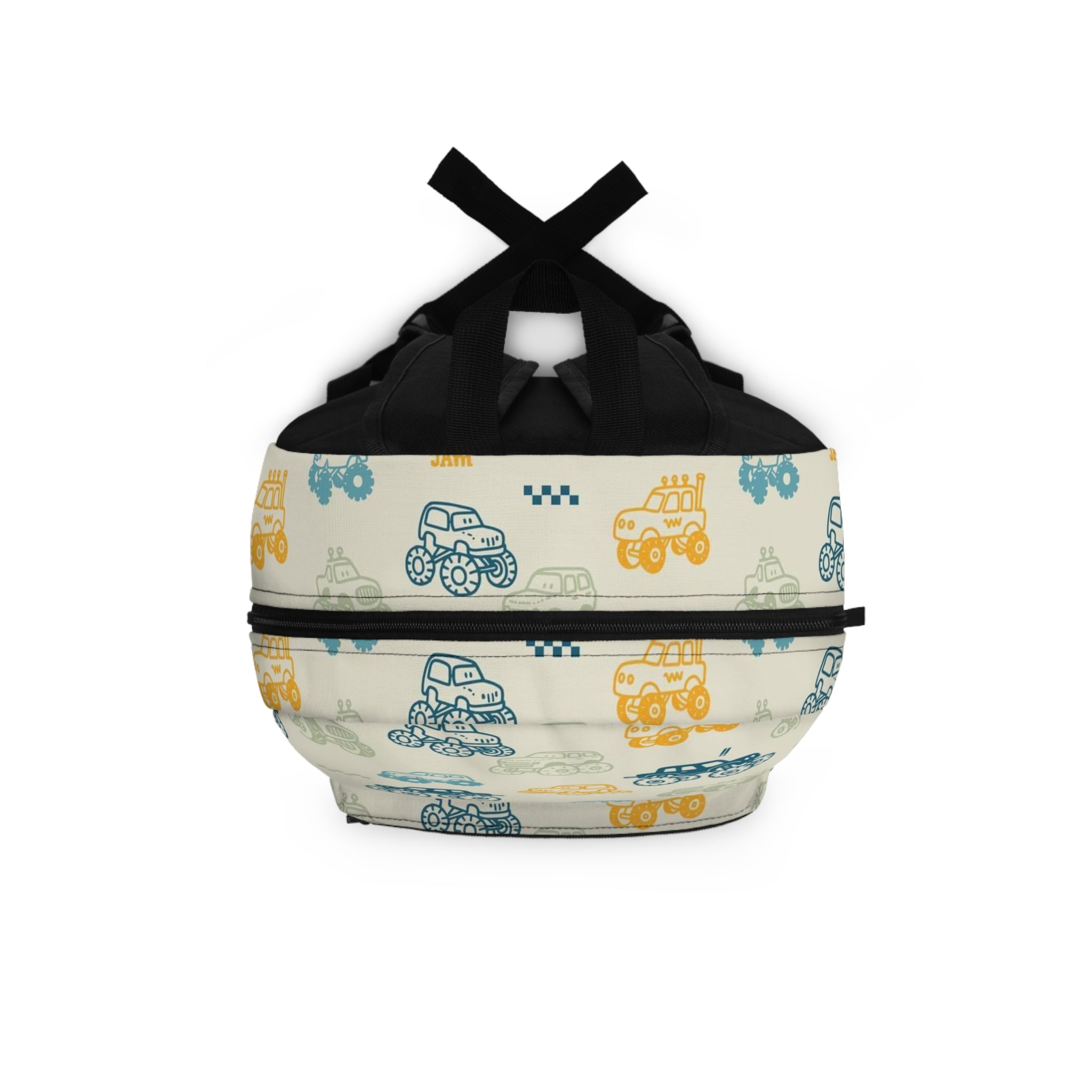 Kids' Cars Print Backpack — Cute Traffic Jam Pattern School Bag