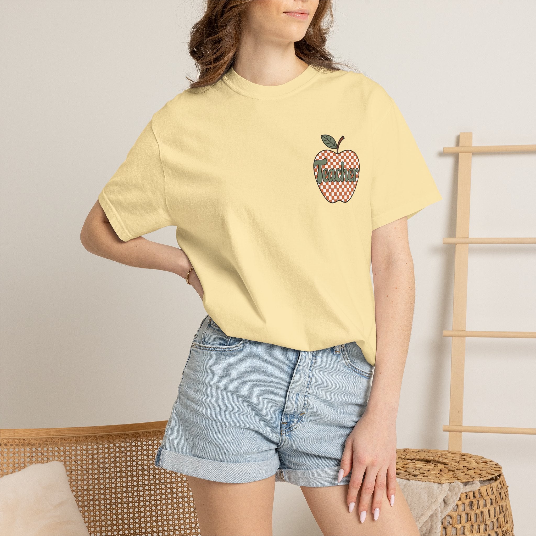 Apple Checkerboard Graphic T-Shirt