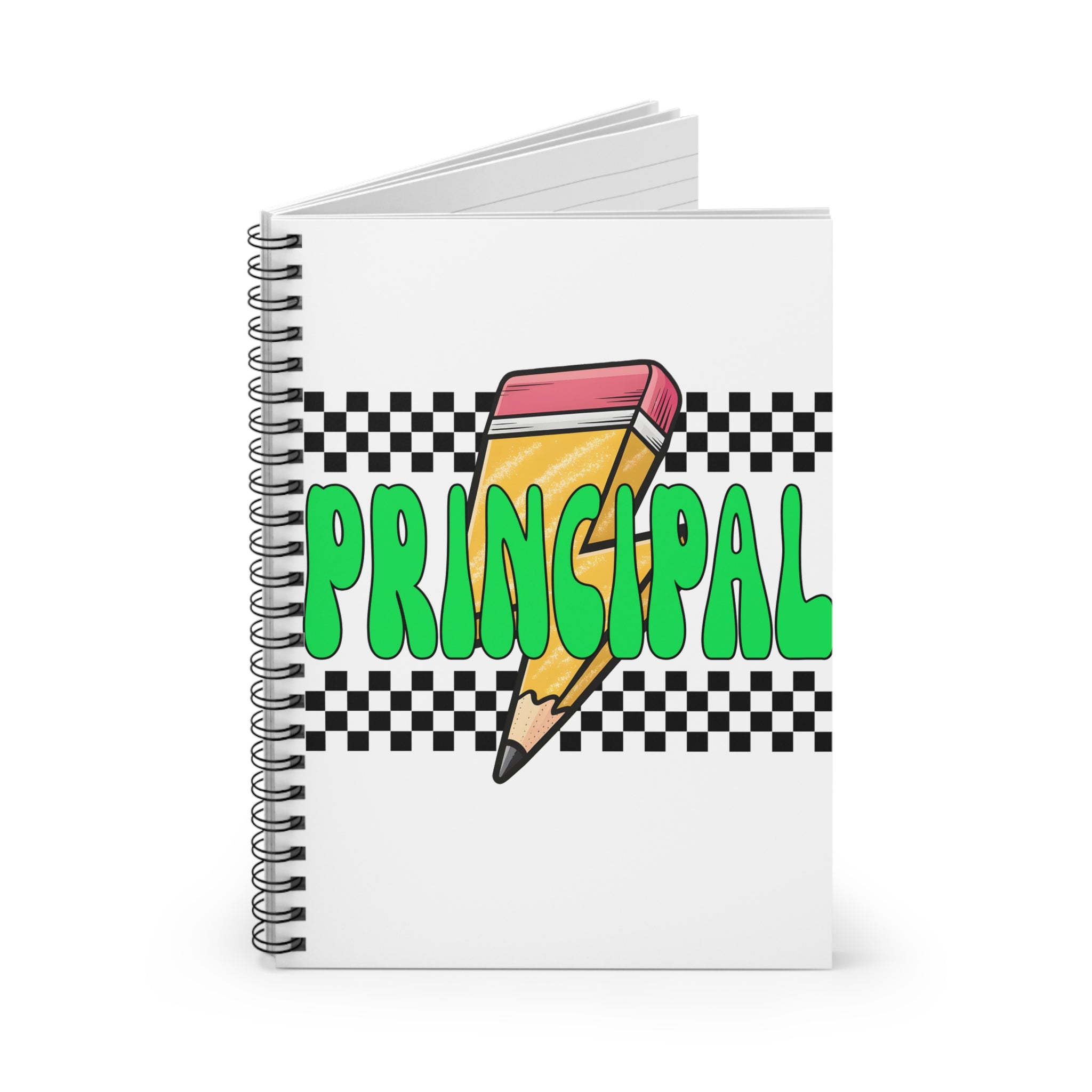 Principal Pencil Spiral Notebook — Teacher Gift, School Admin Journal