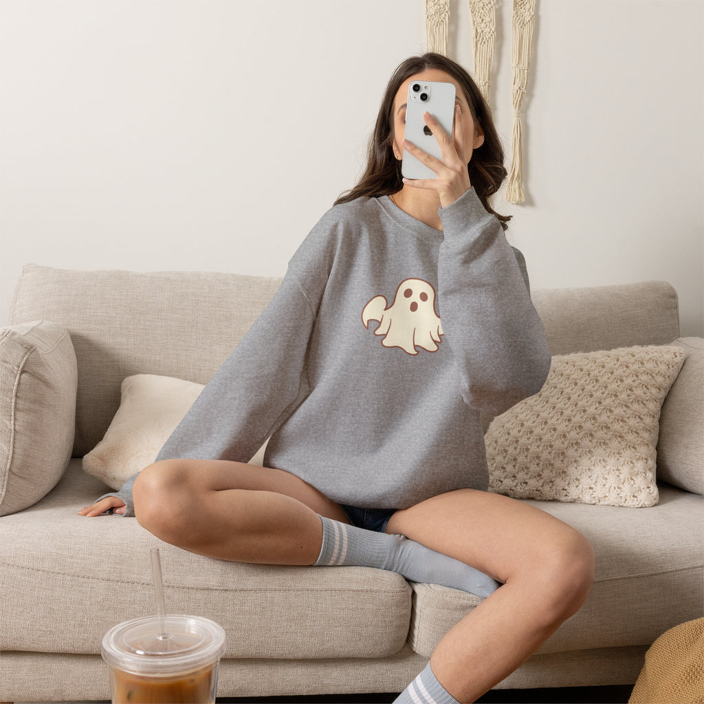Ghost Graphic Sweatshirt — Cute Halloween Crewneck