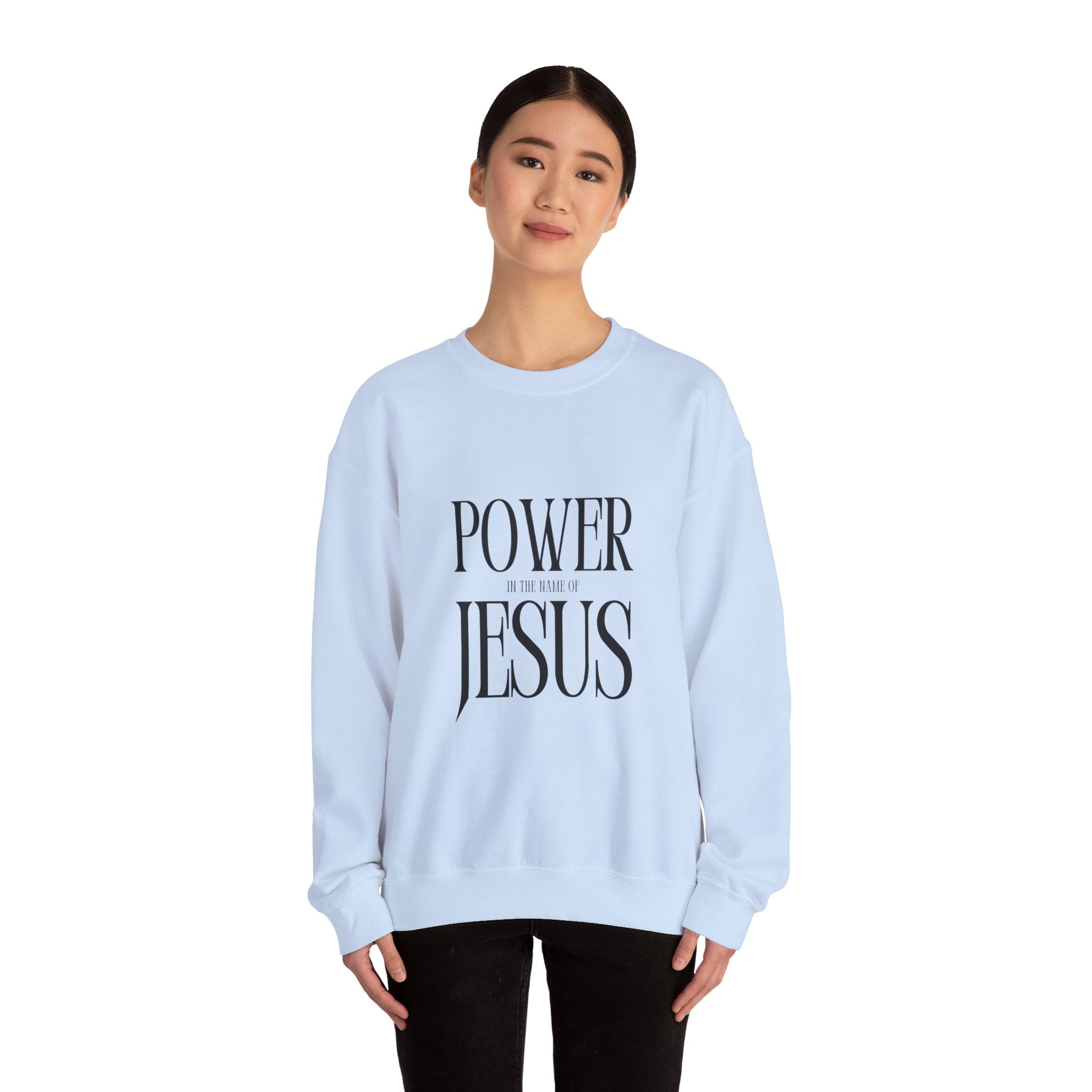 Power Jesus typography sweatshirt | Faith Christian crewneck