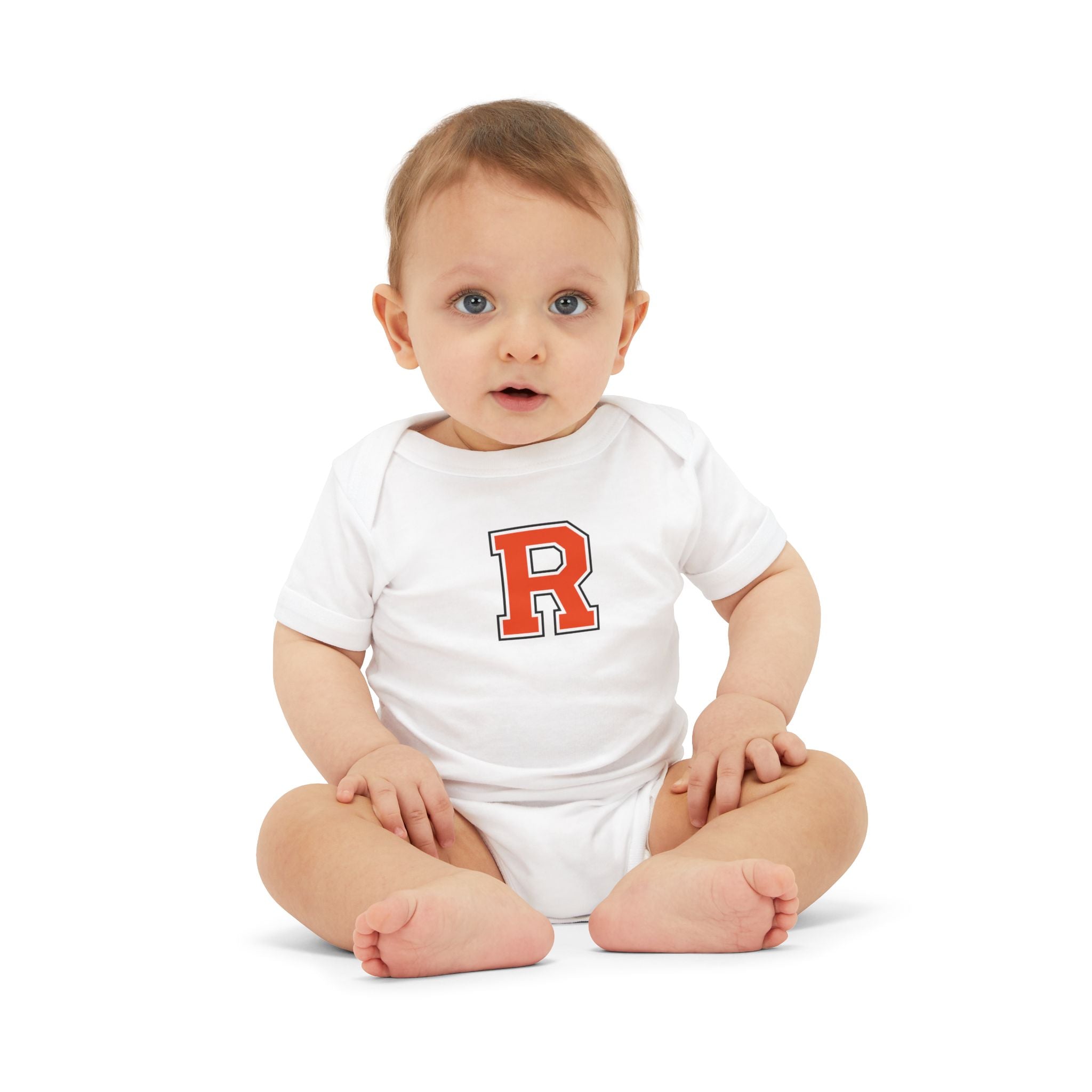 Infant One-Piece Bodysuit – Classic Red Varsity “R” Baby Jersey