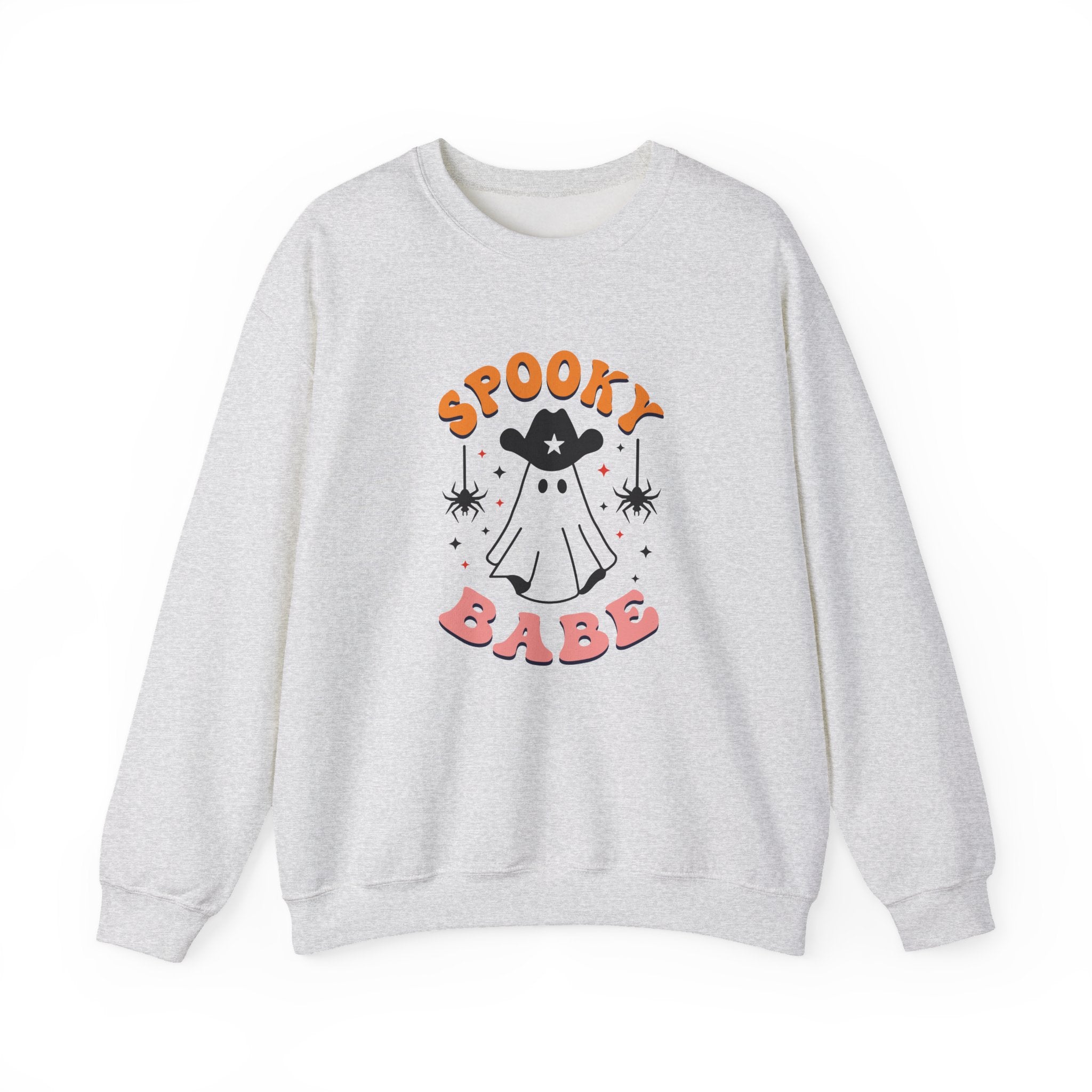Spooky Babe Crewneck Sweatshirt — Cute Halloween Ghost Pullover