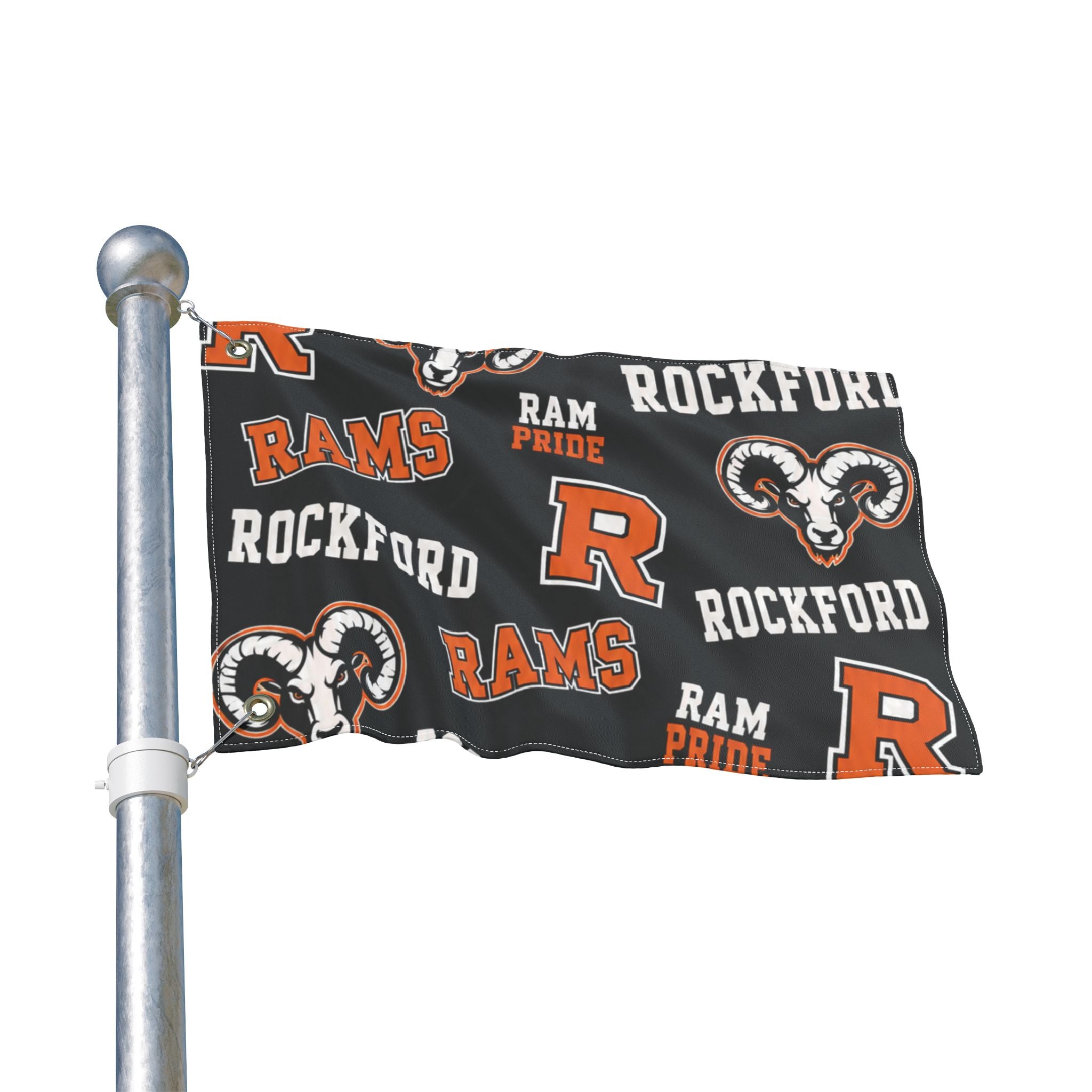 Rockford Rams Double-Sided Flag