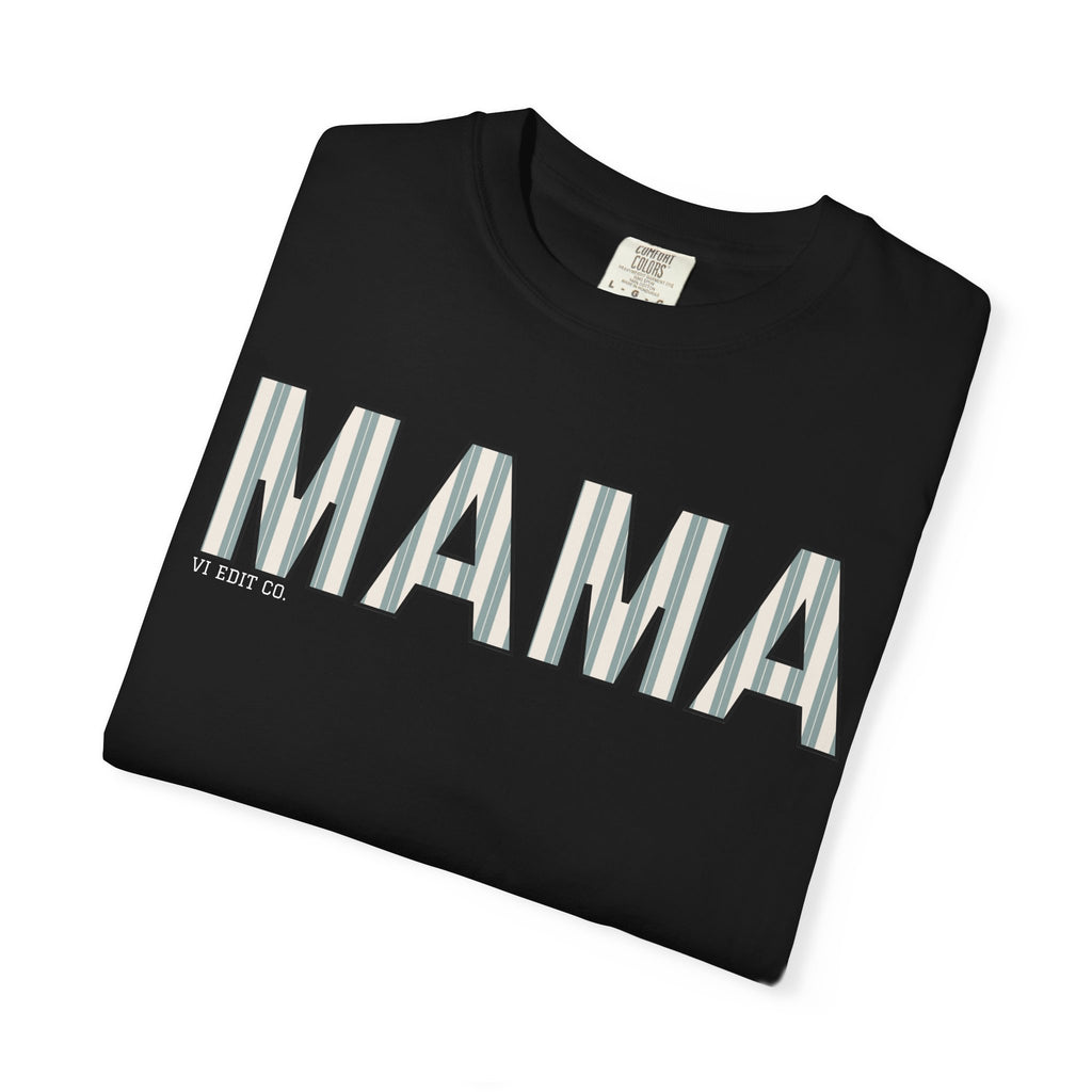 MAMA block letters T-Shirt | Retro Outline Typography, Mother's Day