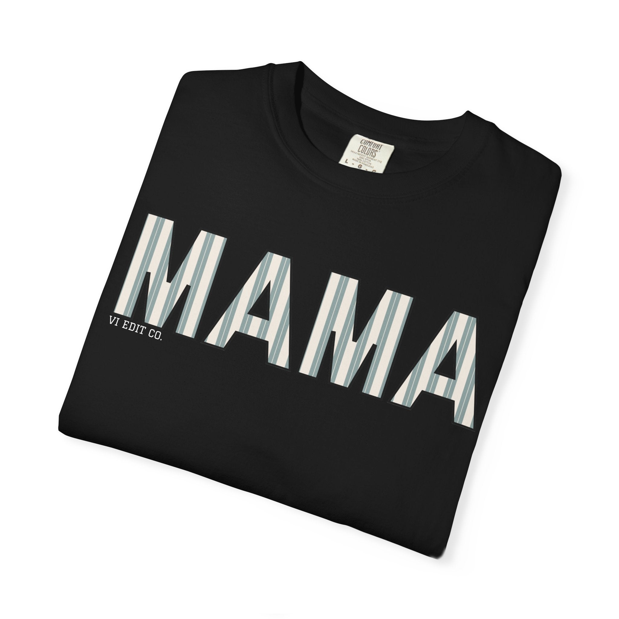 MAMA block letters T-Shirt | Retro Outline Typography, Mother's Day