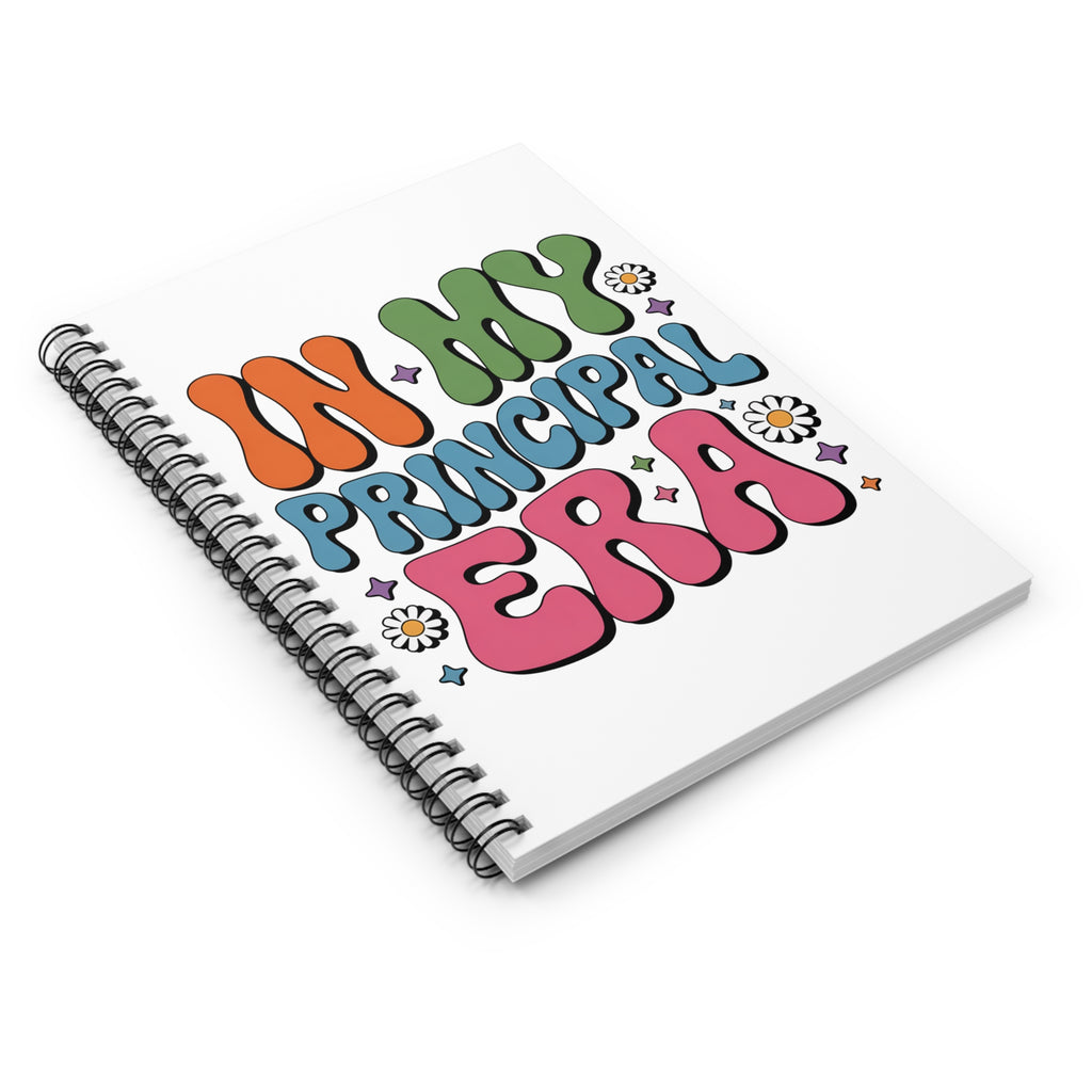 In My Principal Era Spiral Notebook — Retro Floral Teacher Gift Journal
