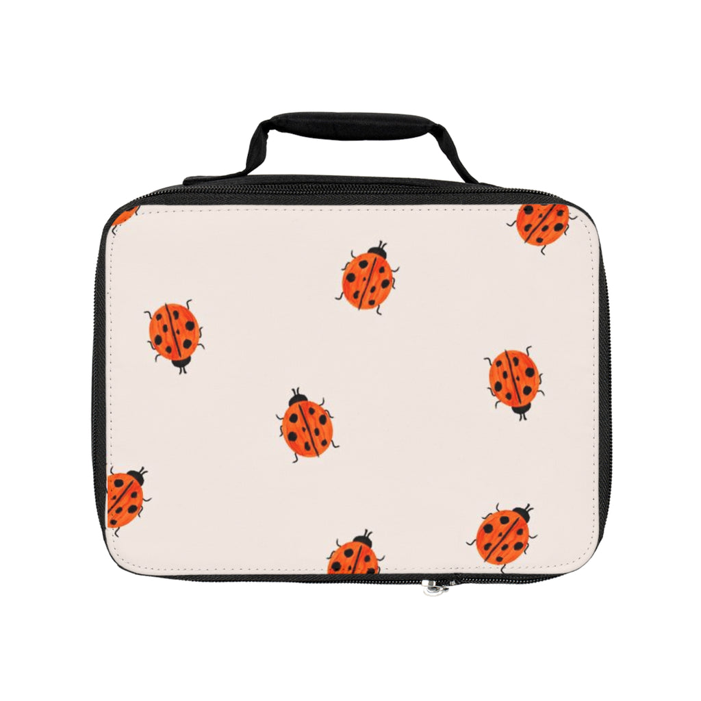 Ladybug Pattern Lunch Bag — Cute Insulated Bento Tote for Kids & Adults