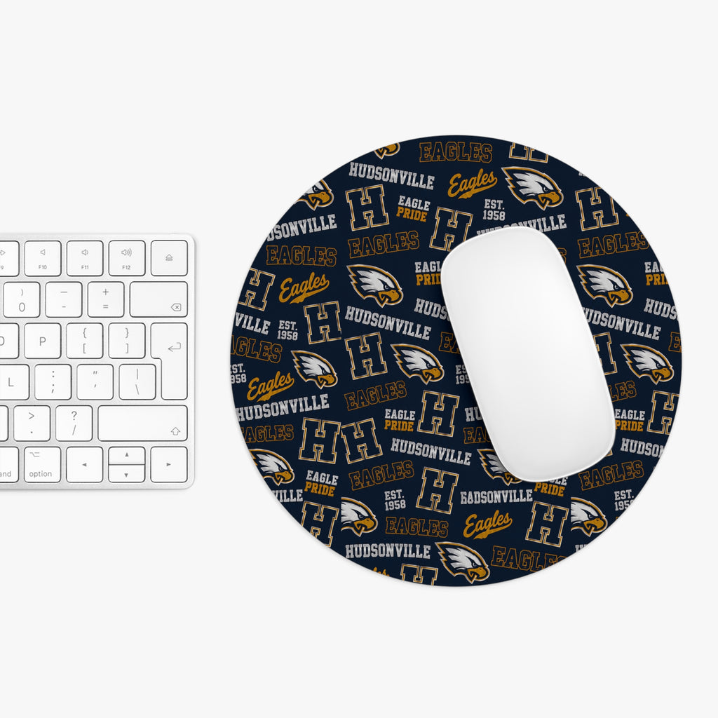 Hudsonville Eagles Round Mouse Pad