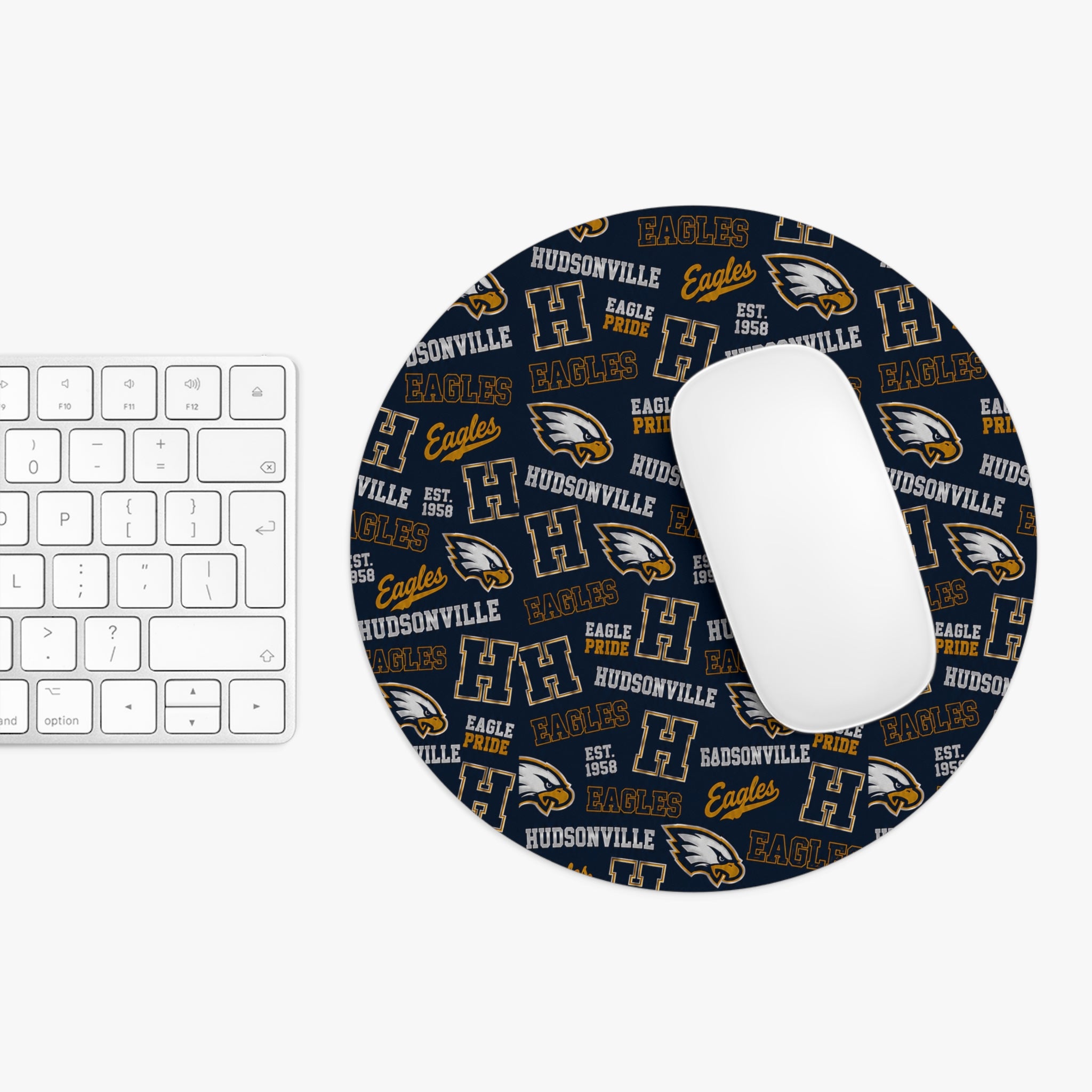 Hudsonville Eagles Round Mouse Pad