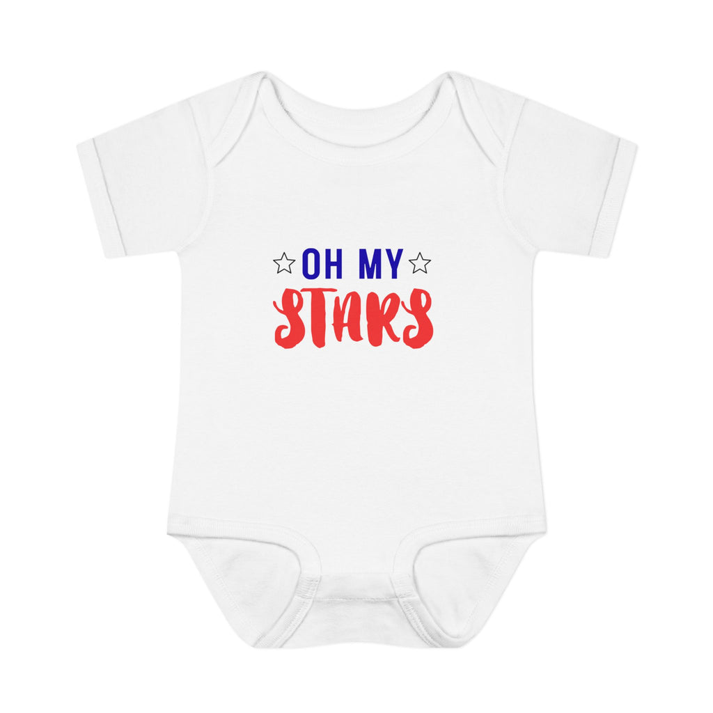 Infant Bodysuit - "Oh My Stars" Patriotic Baby One-Piece