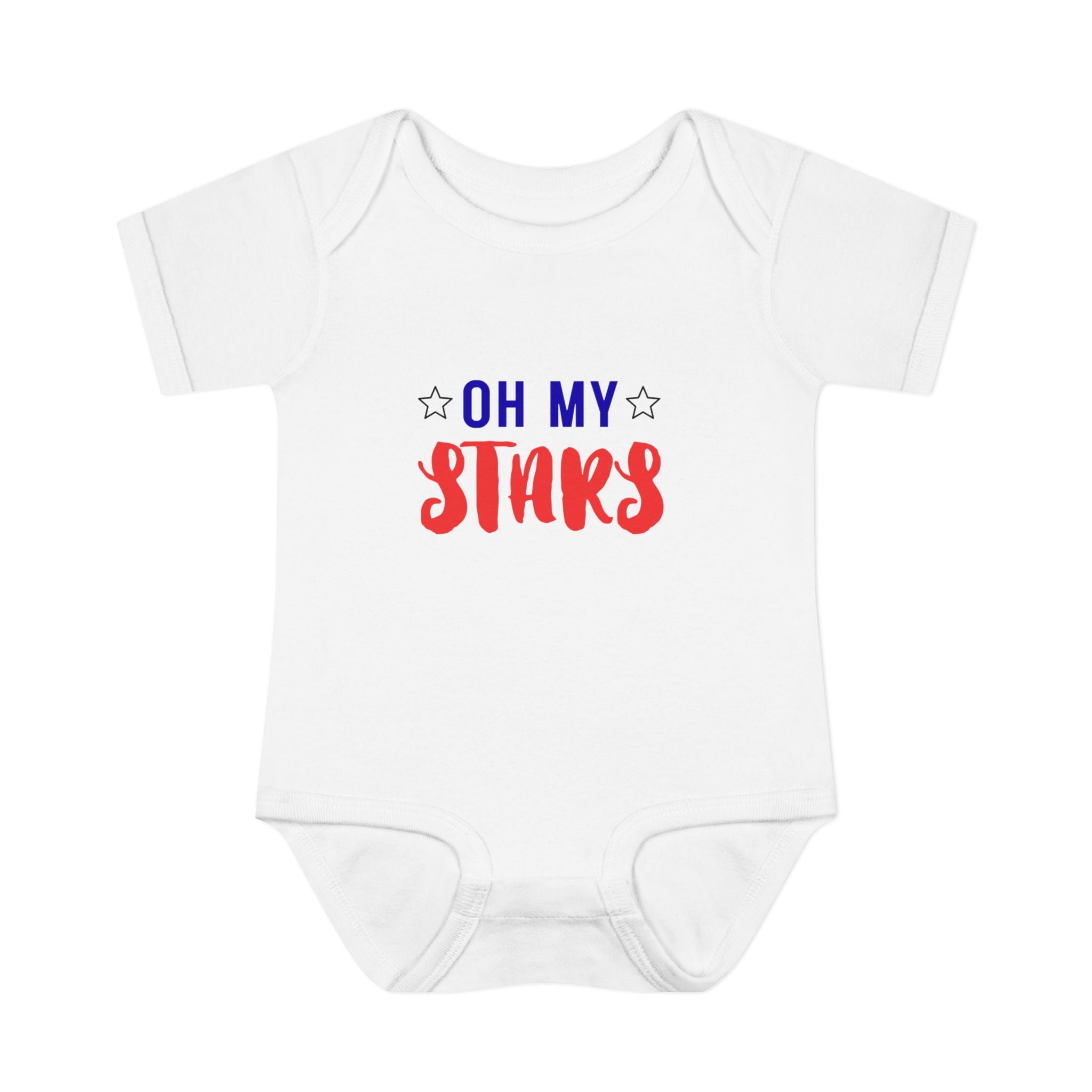 Infant Bodysuit - "Oh My Stars" Patriotic Baby One-Piece