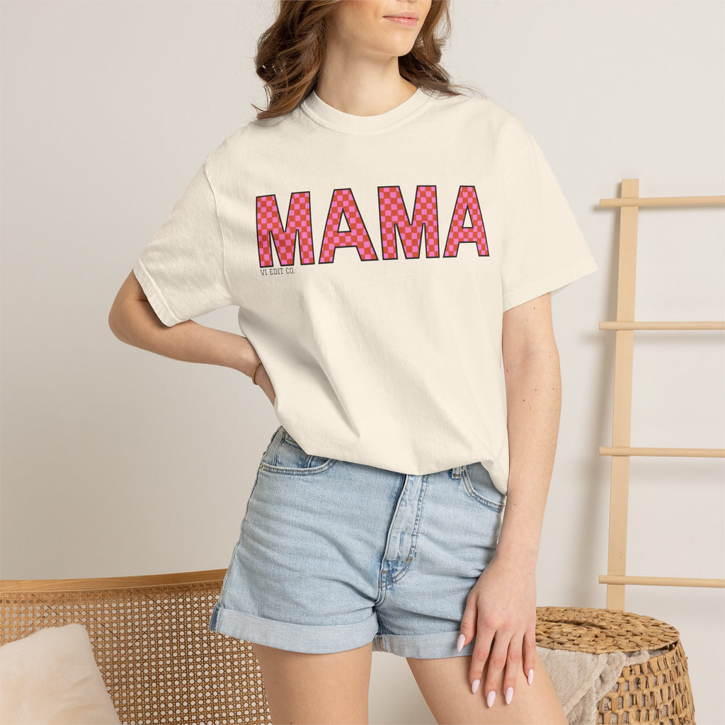 MAMA floral applique T-shirt | Mama graphic tee