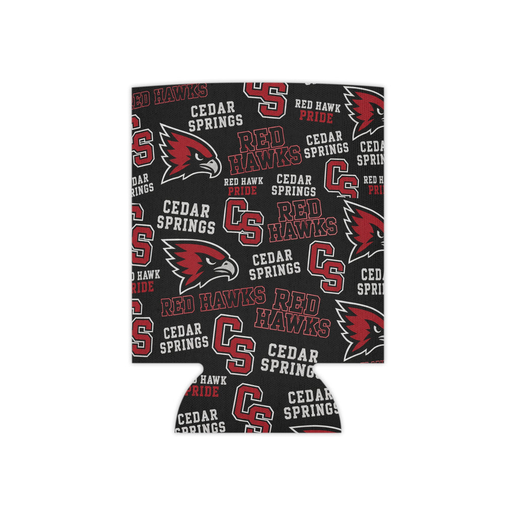 Red Hawks 'Cedar Springs' Can Cooler – School Spirit Beverage Koozie