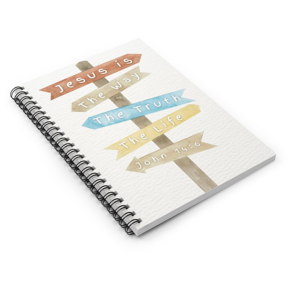 Christian Spiral Notebook — "Jesus is The Way, The Truth, The Life" Journal (John 14:6)
