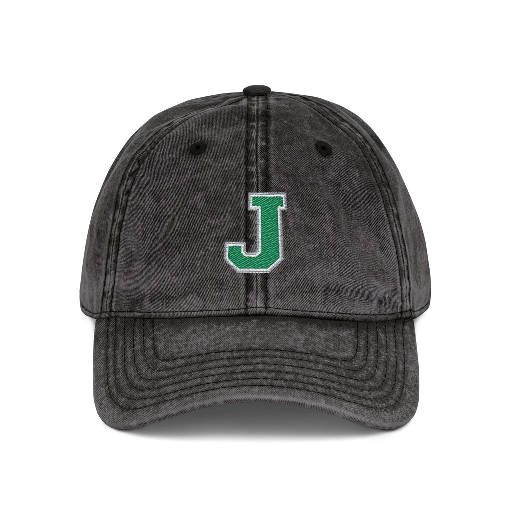 Embroidered Vintage 'J' Cap – Washed Baseball Hat