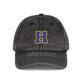 Vintage Embroidered 'H' Cap — Washed Grey Baseball Hat