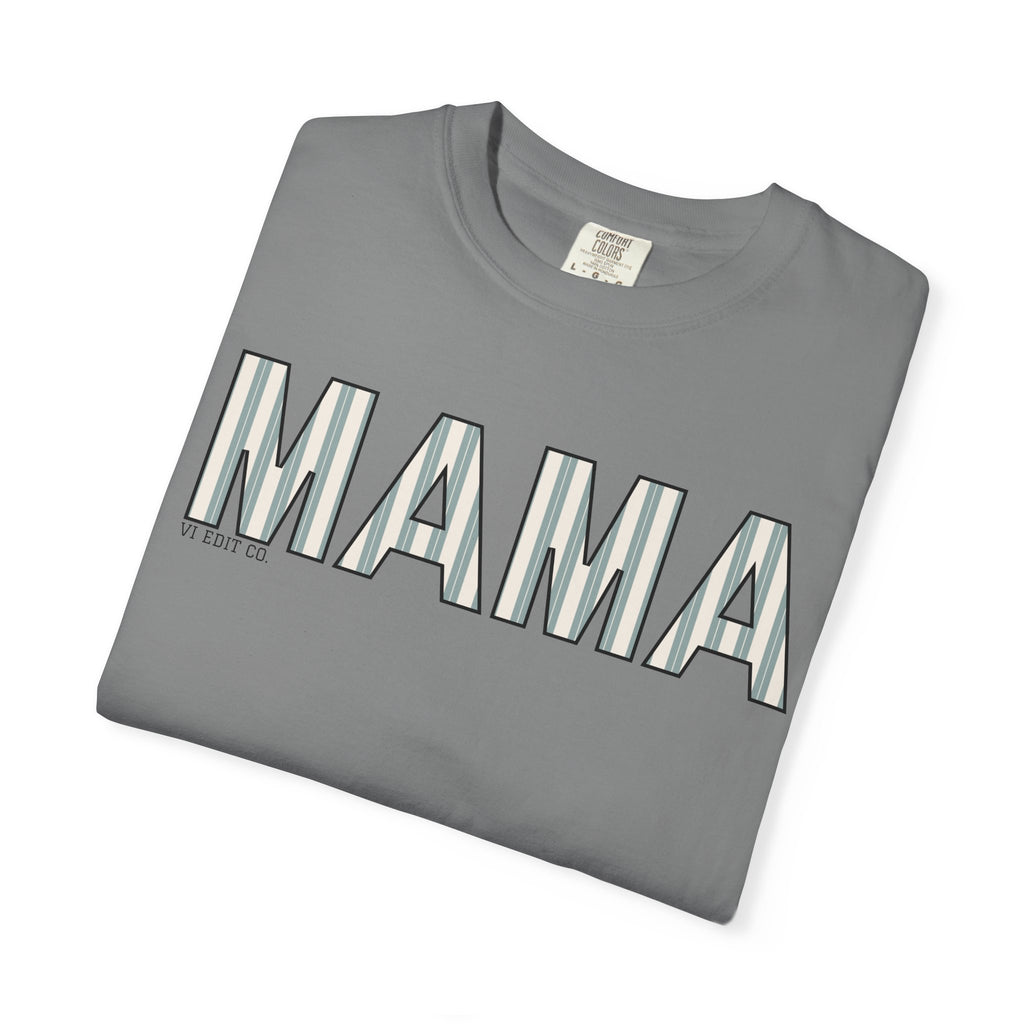 MAMA block letters T-Shirt | Retro Outline Typography, Mother's Day
