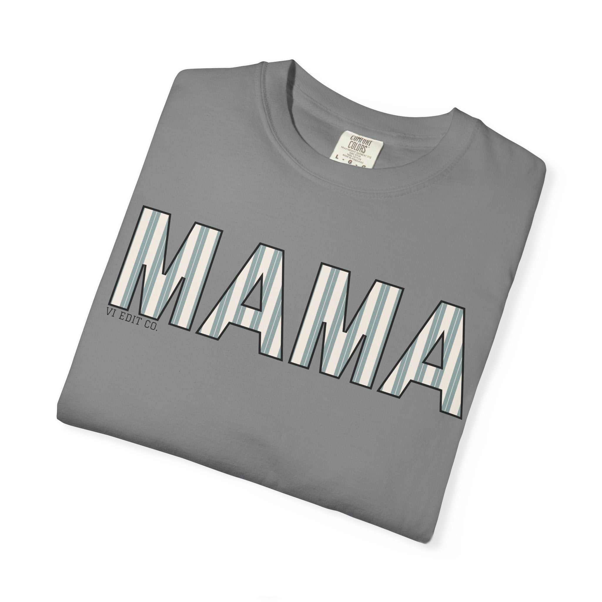 MAMA block letters T-Shirt | Retro Outline Typography, Mother's Day
