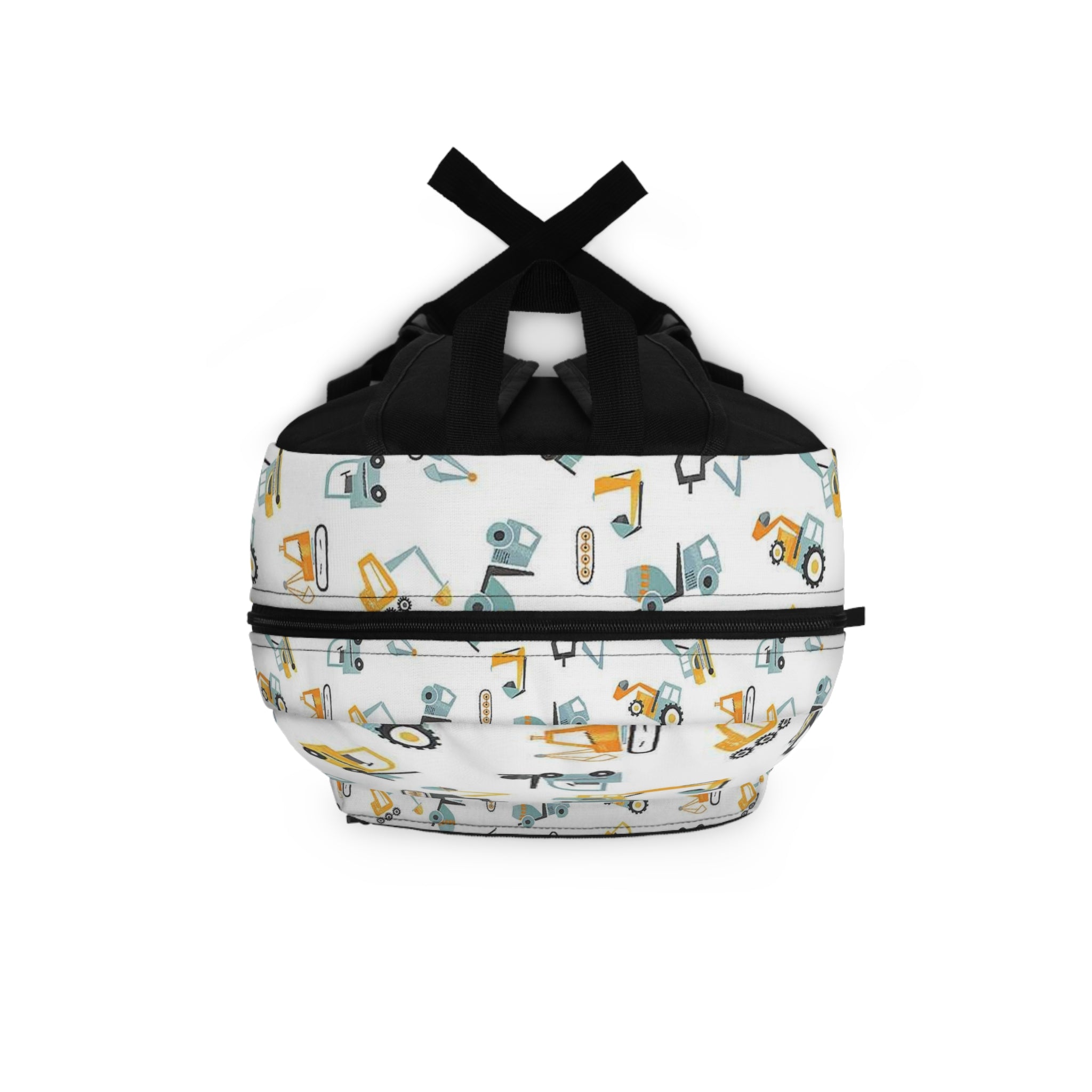 Construction Vehicles Kids Backpack — Cute Excavator & Crane Pattern