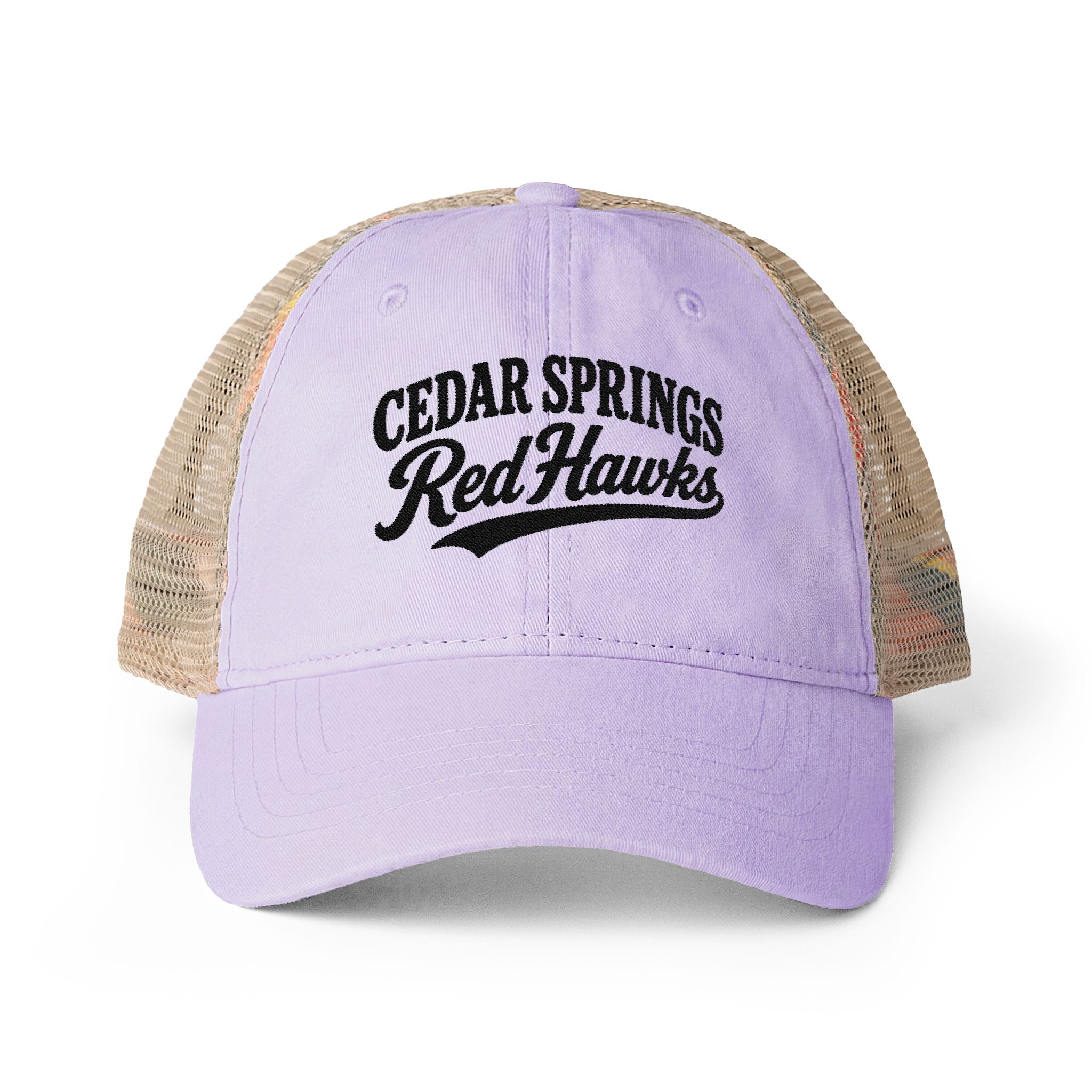 Cedar Springs Red Hawks Washed Mesh-Back Cap