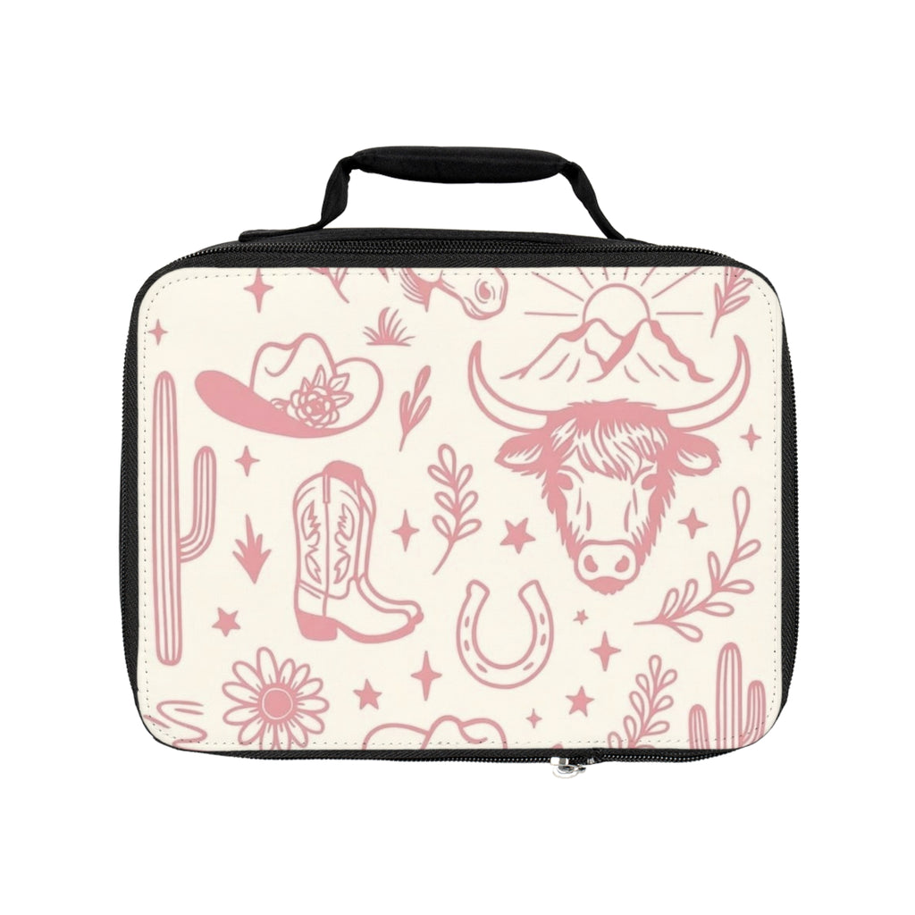 Western Cowgirl Pattern Lunch Box
