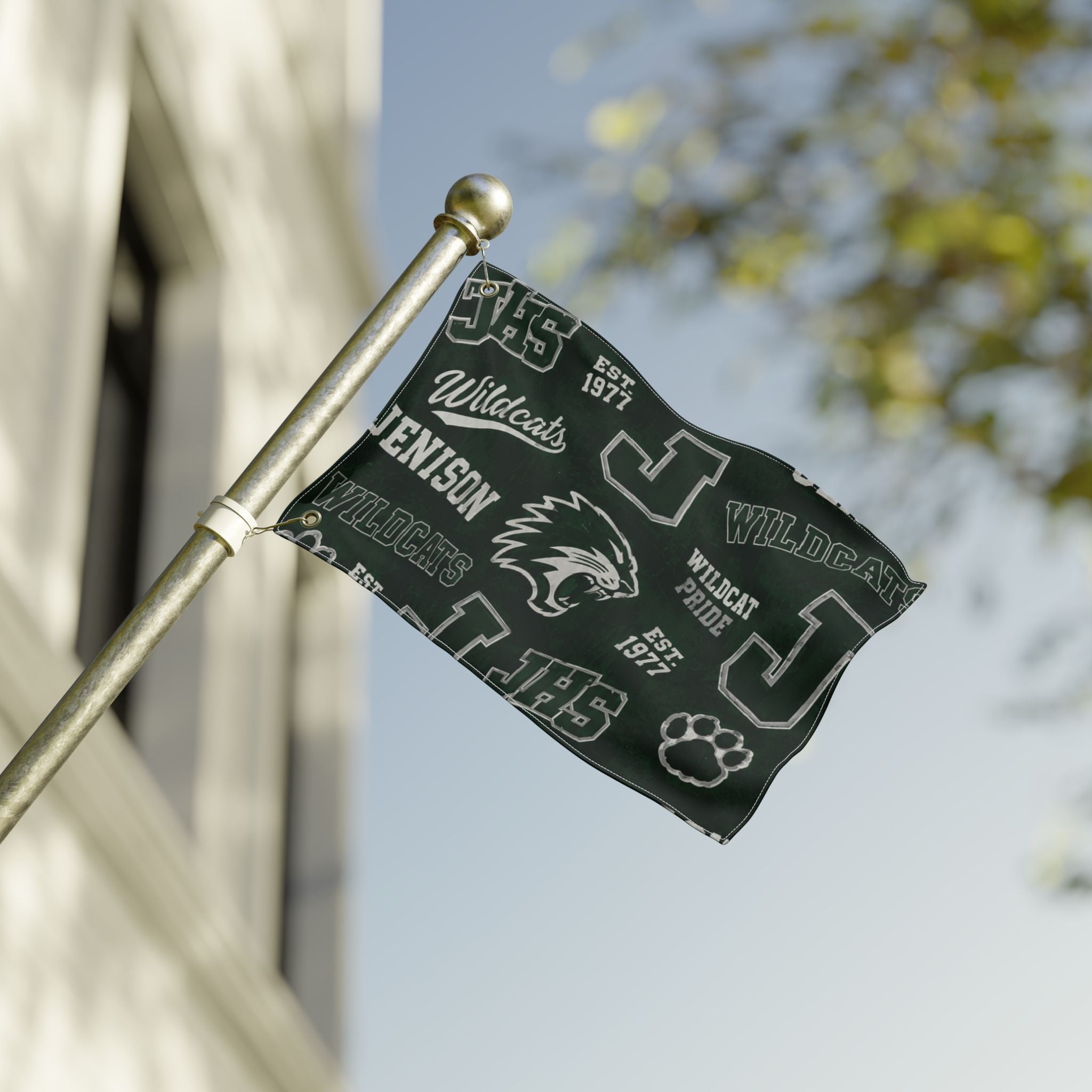 Jenison Wildcats Double-Sided Flag