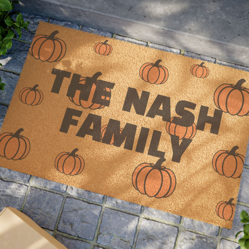 Personalized Pumpkin Fall Welcome Mat (email before ordering)