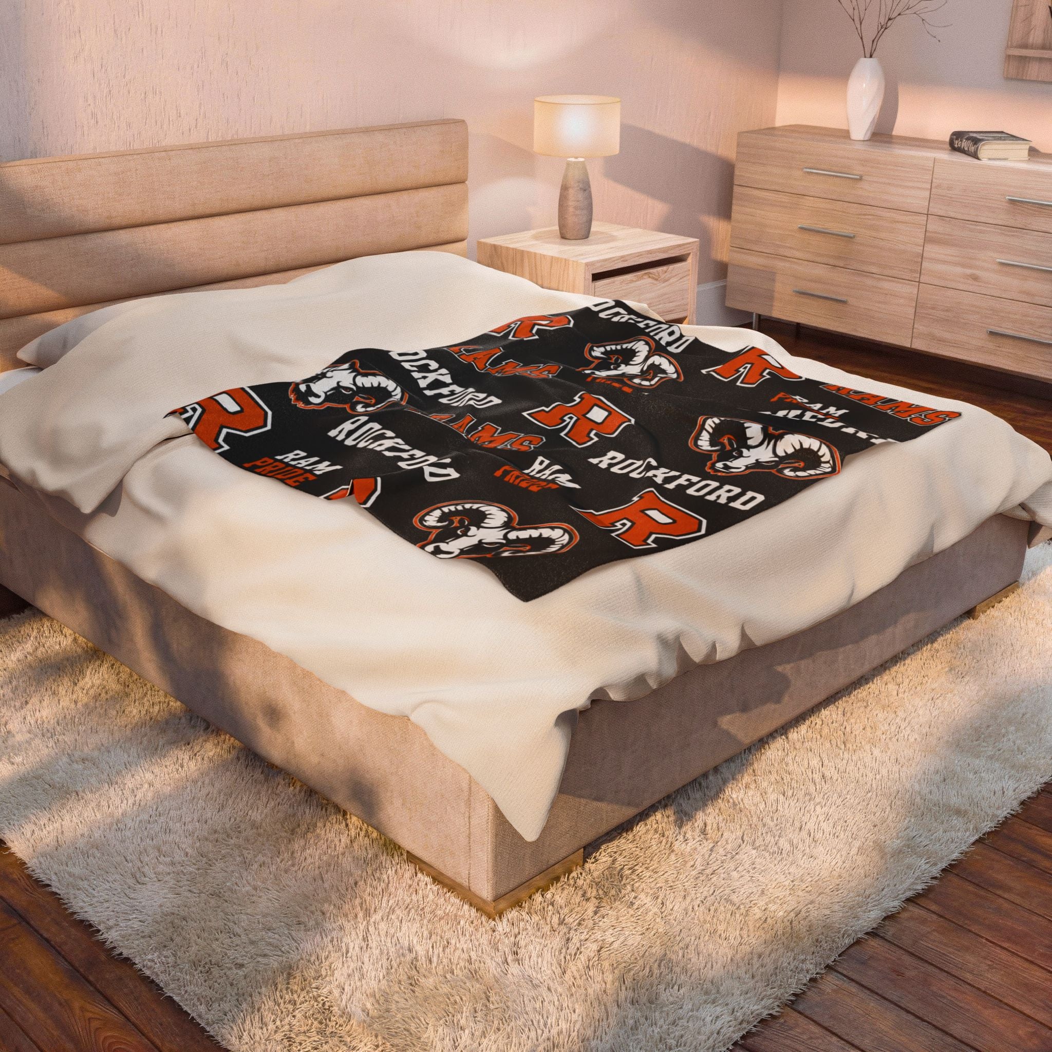 Rockford Rams Throw  Blanket