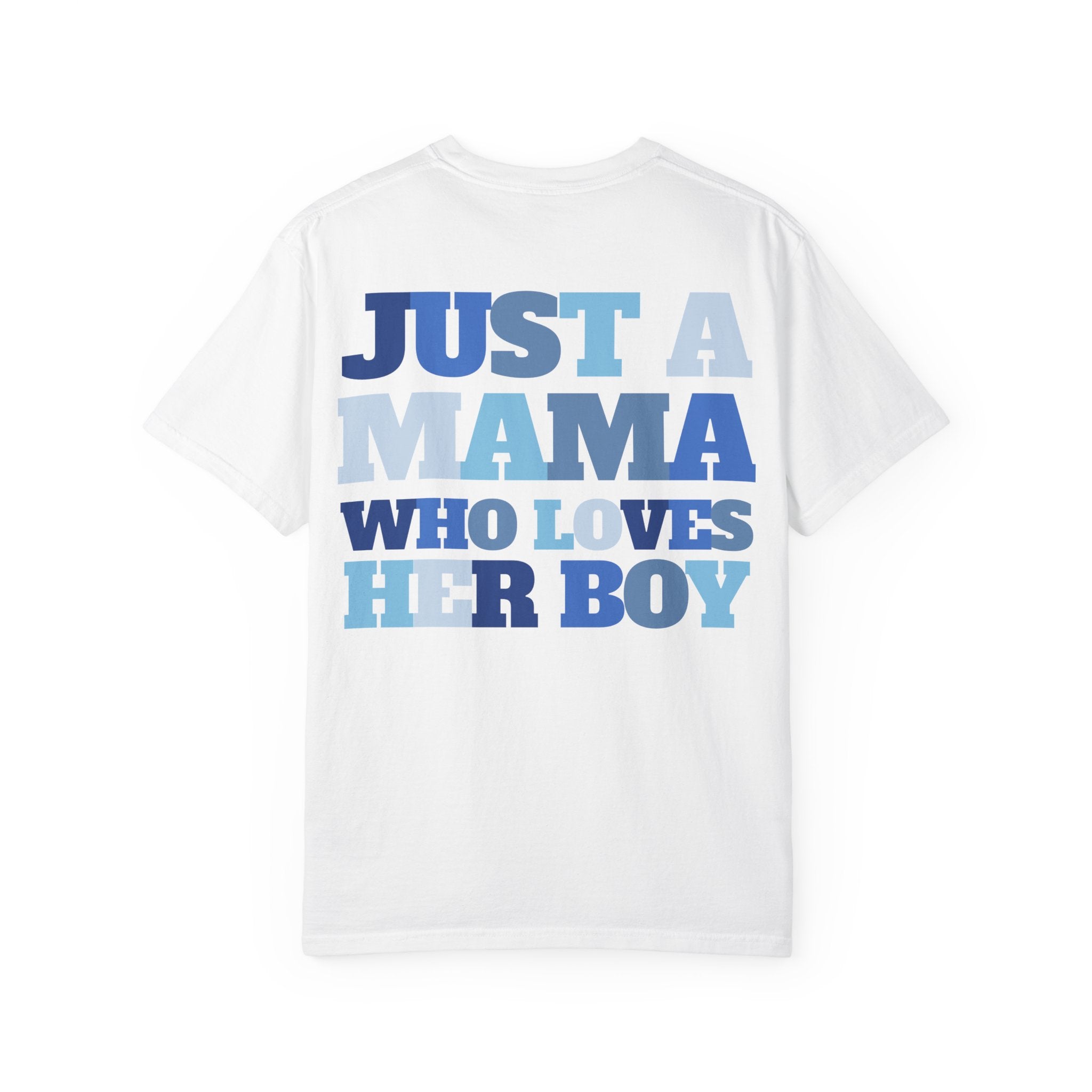 Blue Checkerboard Smiley T-shirt | Mama Who Loves Her Boy Tee