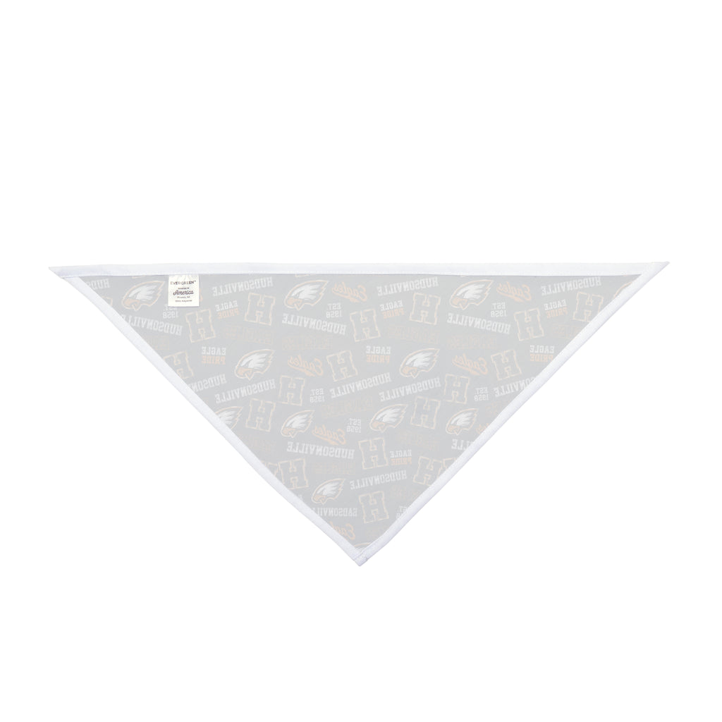 Hudsonville Eagles Pet Bandana — Navy Repeat Logo Dog & Cat Scarf