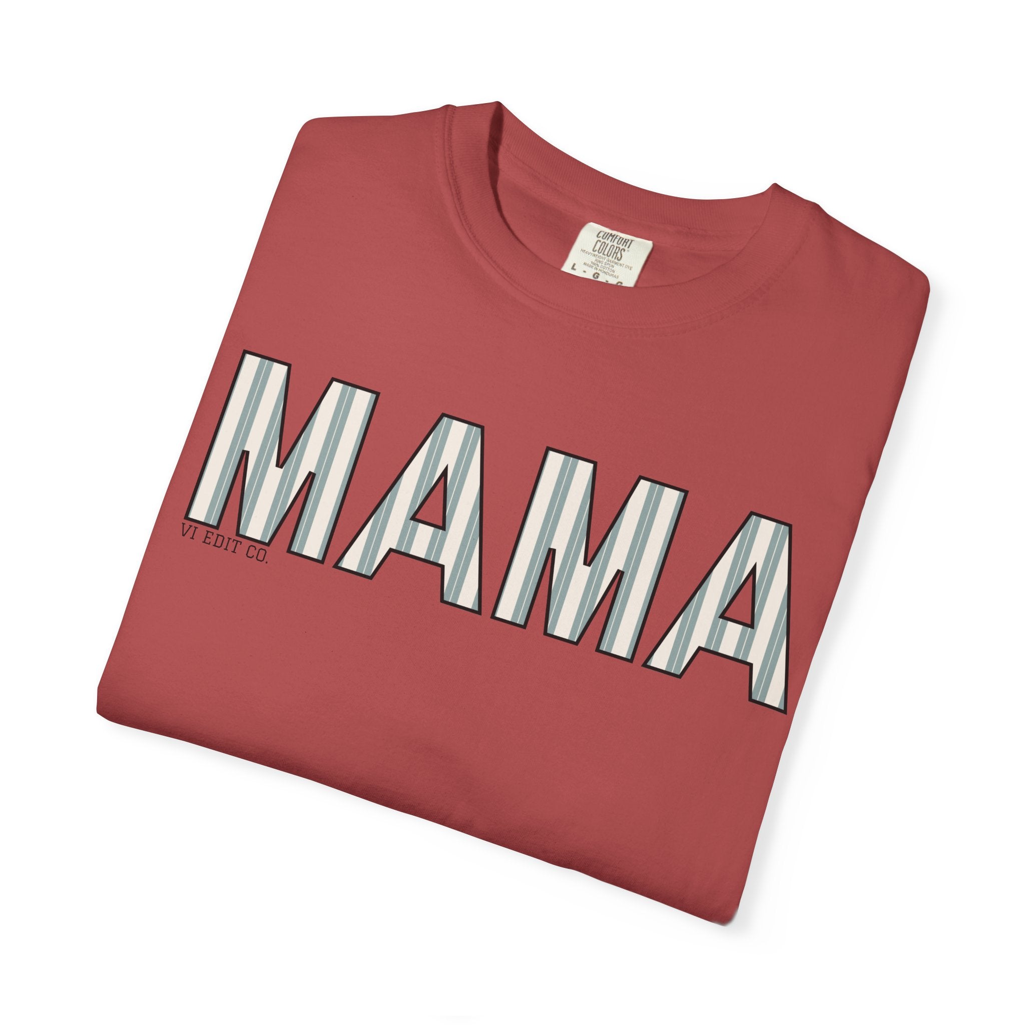 MAMA block letters T-Shirt | Retro Outline Typography, Mother's Day