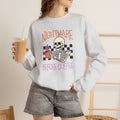 Crewneck Sweatshirt — "Nightmare Before Coffee" Skeleton Coffee Graphic