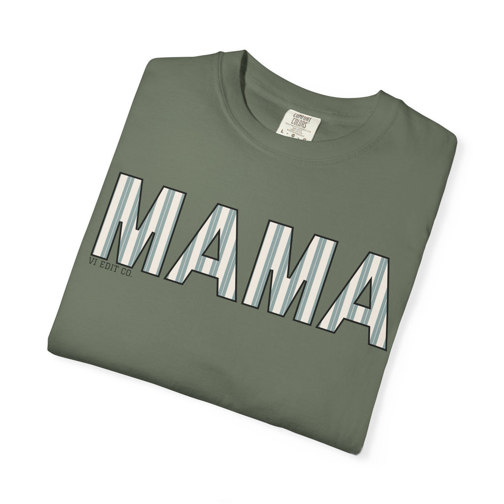MAMA block letters T-Shirt | Retro Outline Typography, Mother's Day