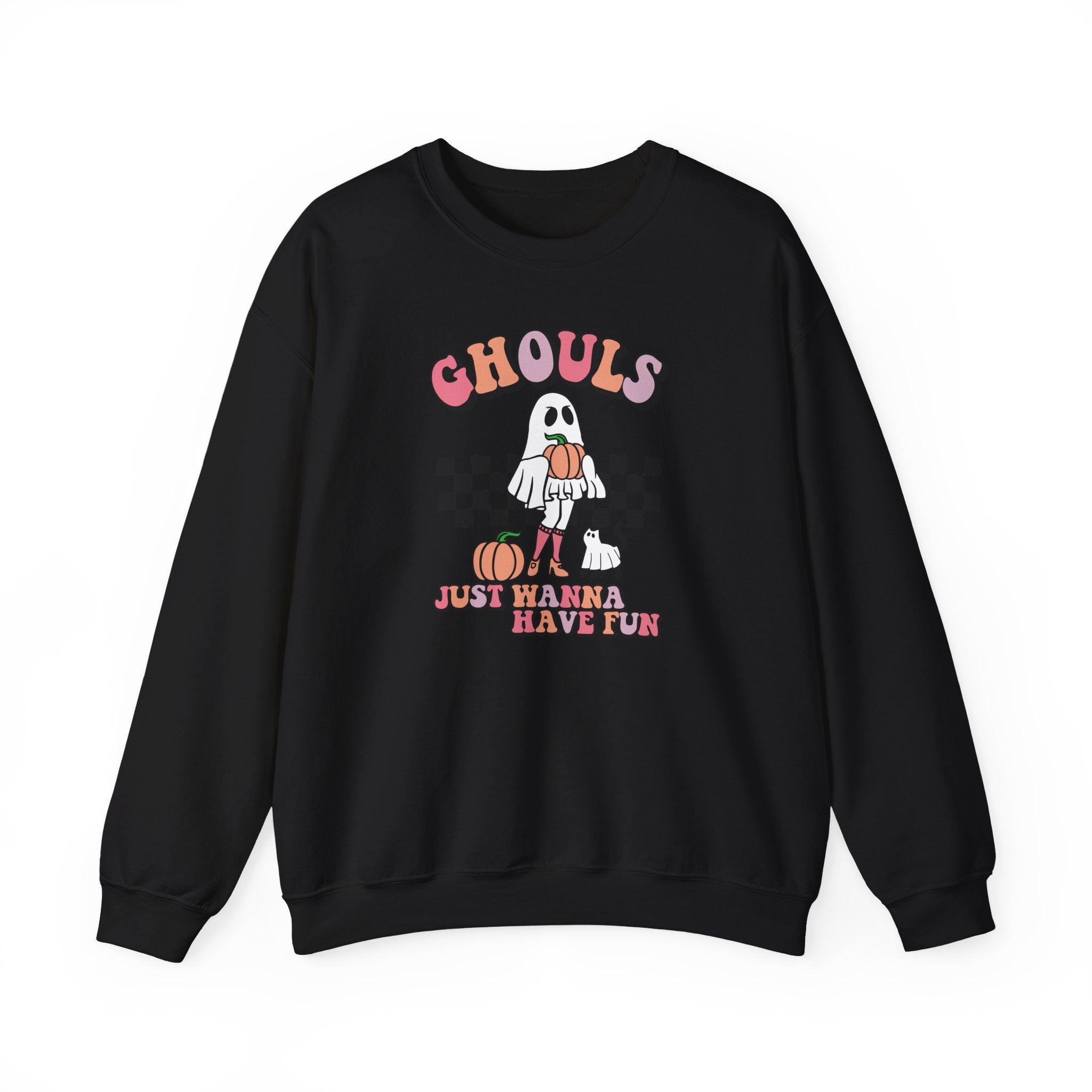Ghoul Crewneck Sweatshirt — “Ghouls Just Wanna Have Fun” Retro Halloween Pullover