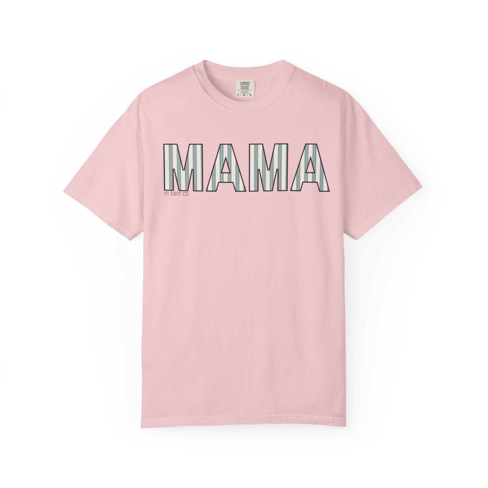 MAMA block letters T-Shirt | Retro Outline Typography, Mother's Day